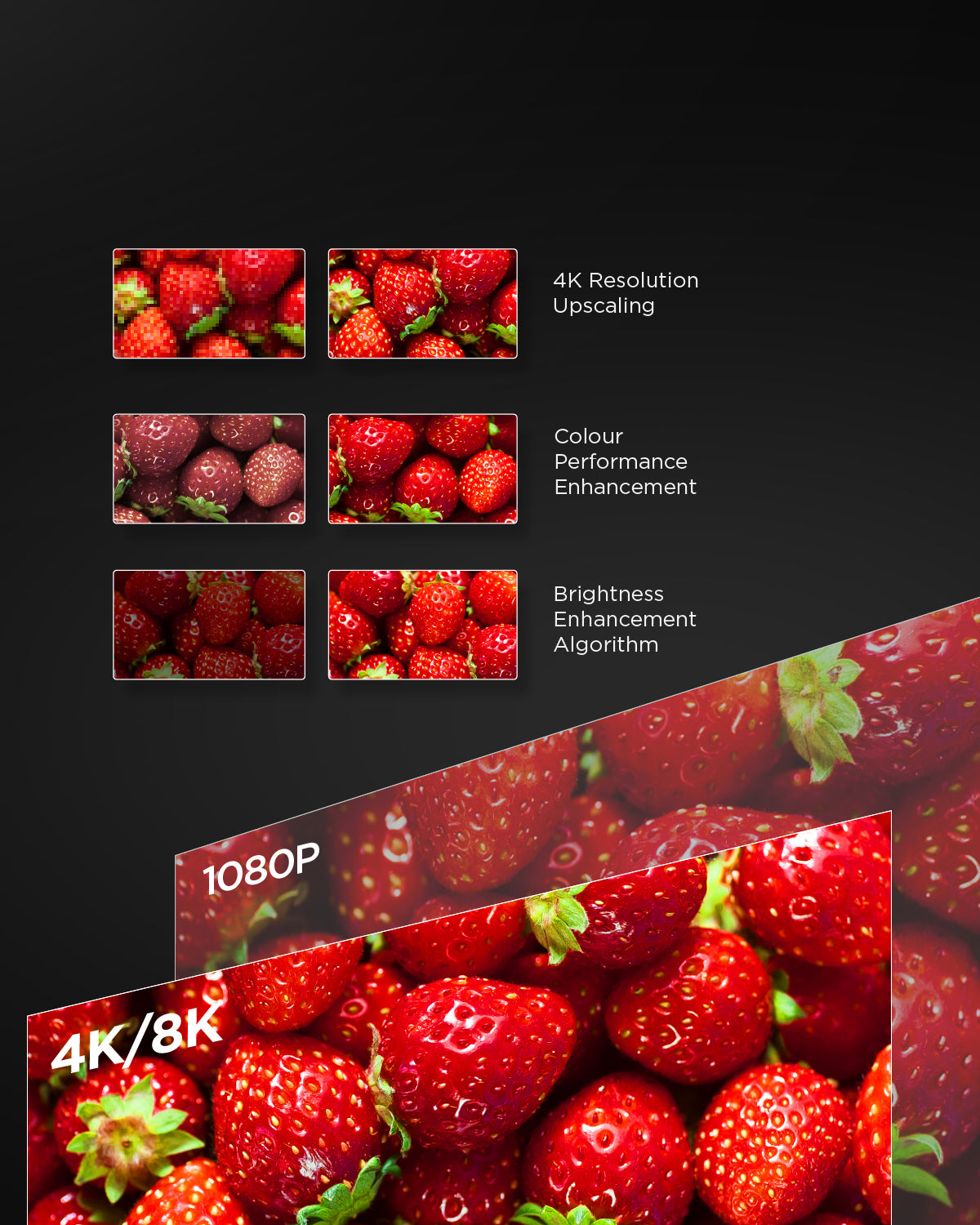 Black Series motorized drop-down ALR projector screen - 4K 8K Ultra HD clarity for movies, gaming & presentations