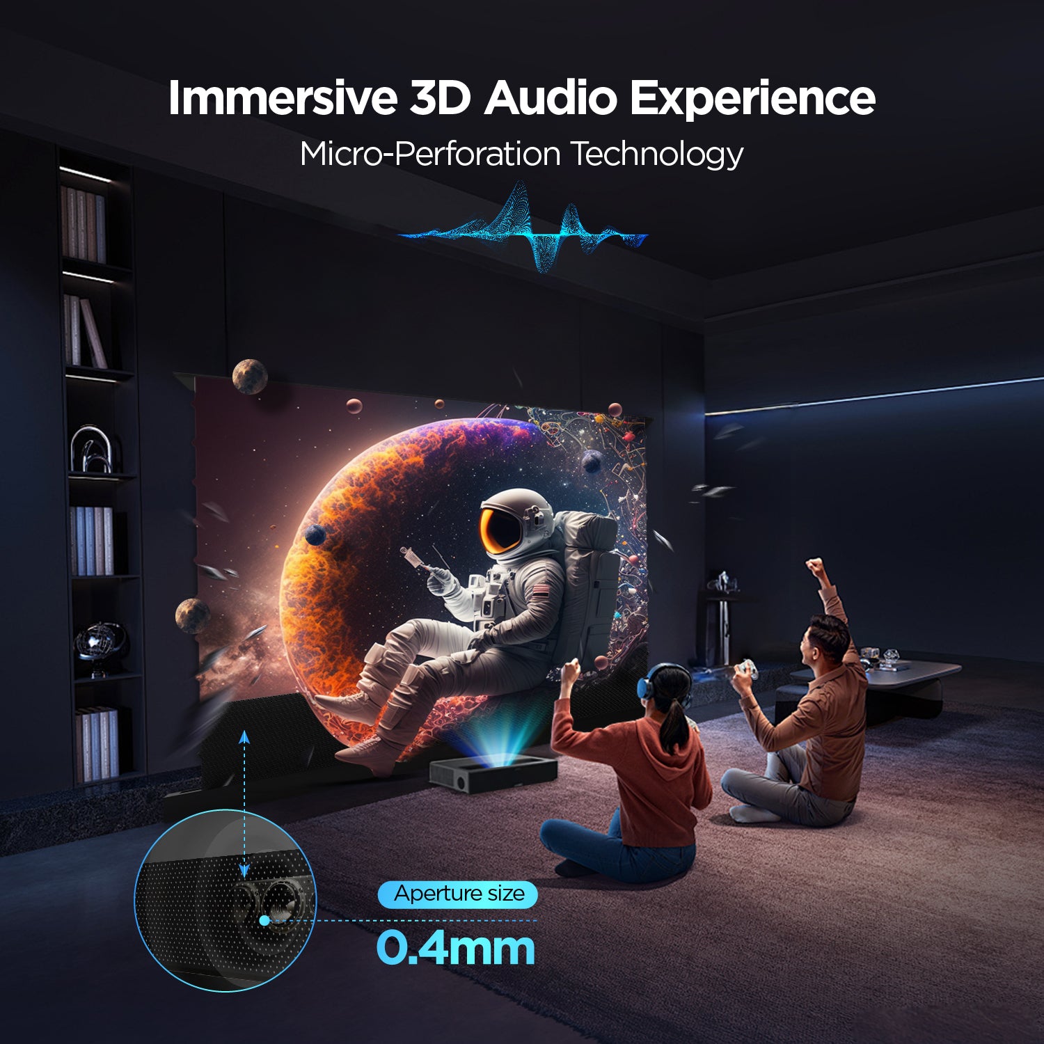 Nothingprojector UST projector black series Motorized Floor Rising ALR screen support 3D immersive experience