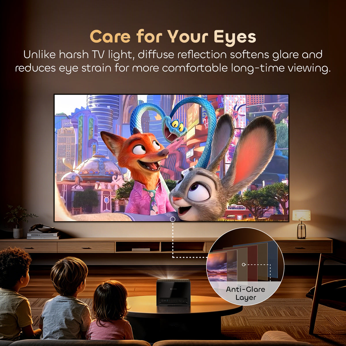 100"-130" NothingProjector Lenticular 4K ALR Projector Screen for Long/Standard Throw Projectors