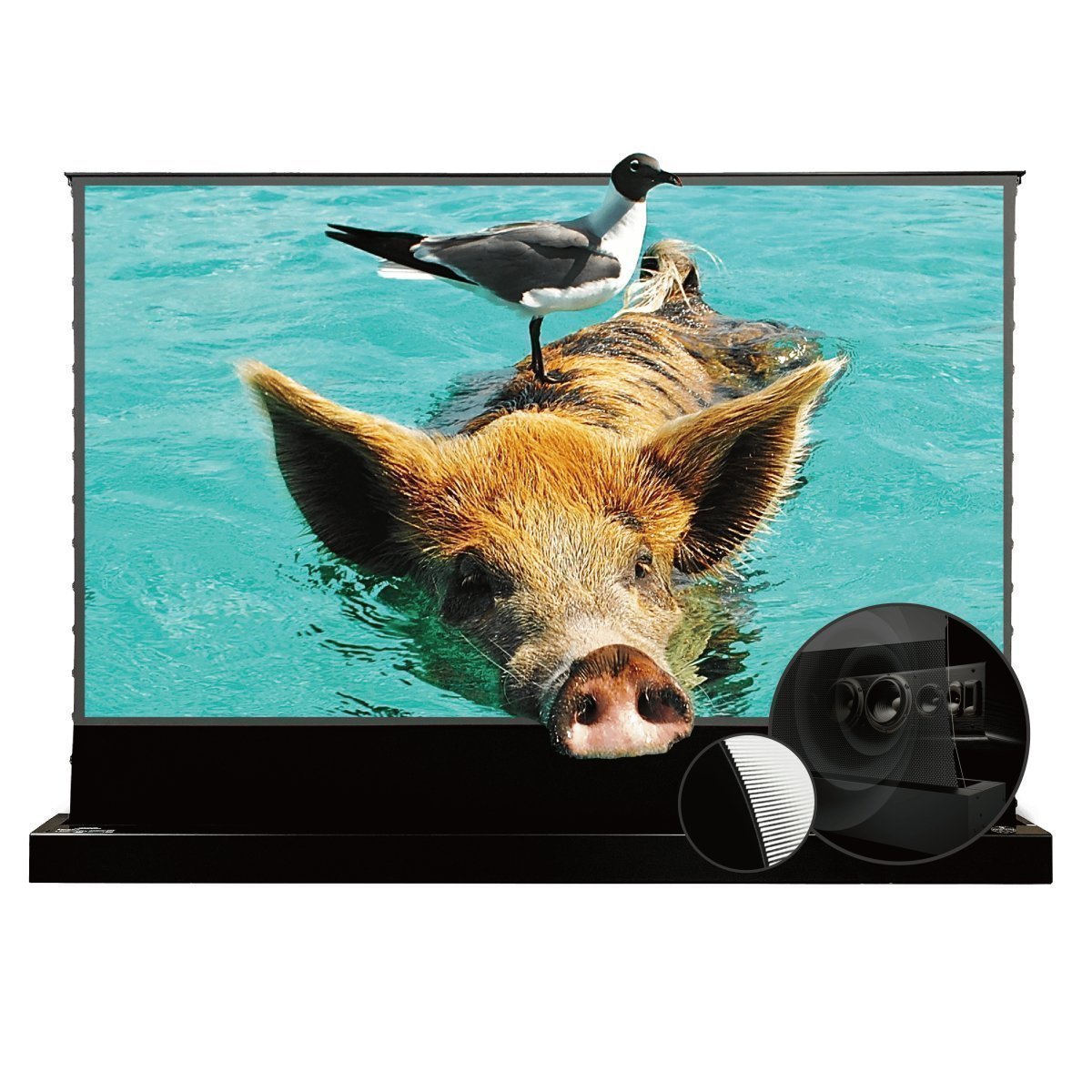 72"-120pouce VividStorm S Pro P motorisé 4K HD 3D Motorisé Du Sol Ultra Courte Focale ALR Vidéoprojecteur Écran