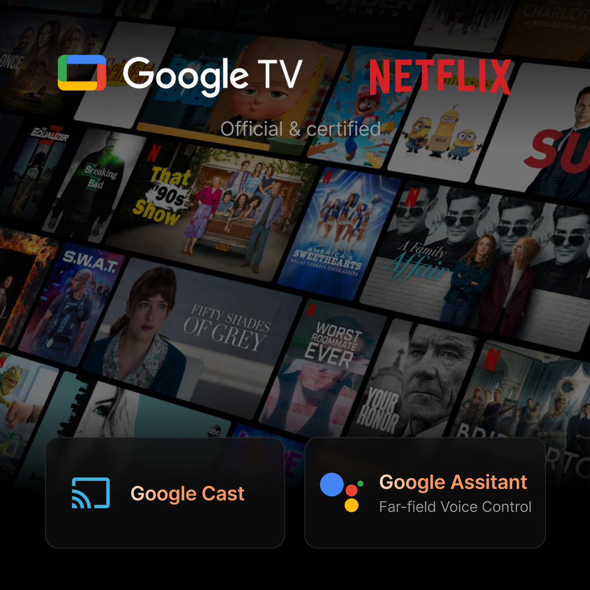 Formovie Theater Premium is 2,200 ISO Lumens of brightness, stunning 4K resolution, built-in Google TV