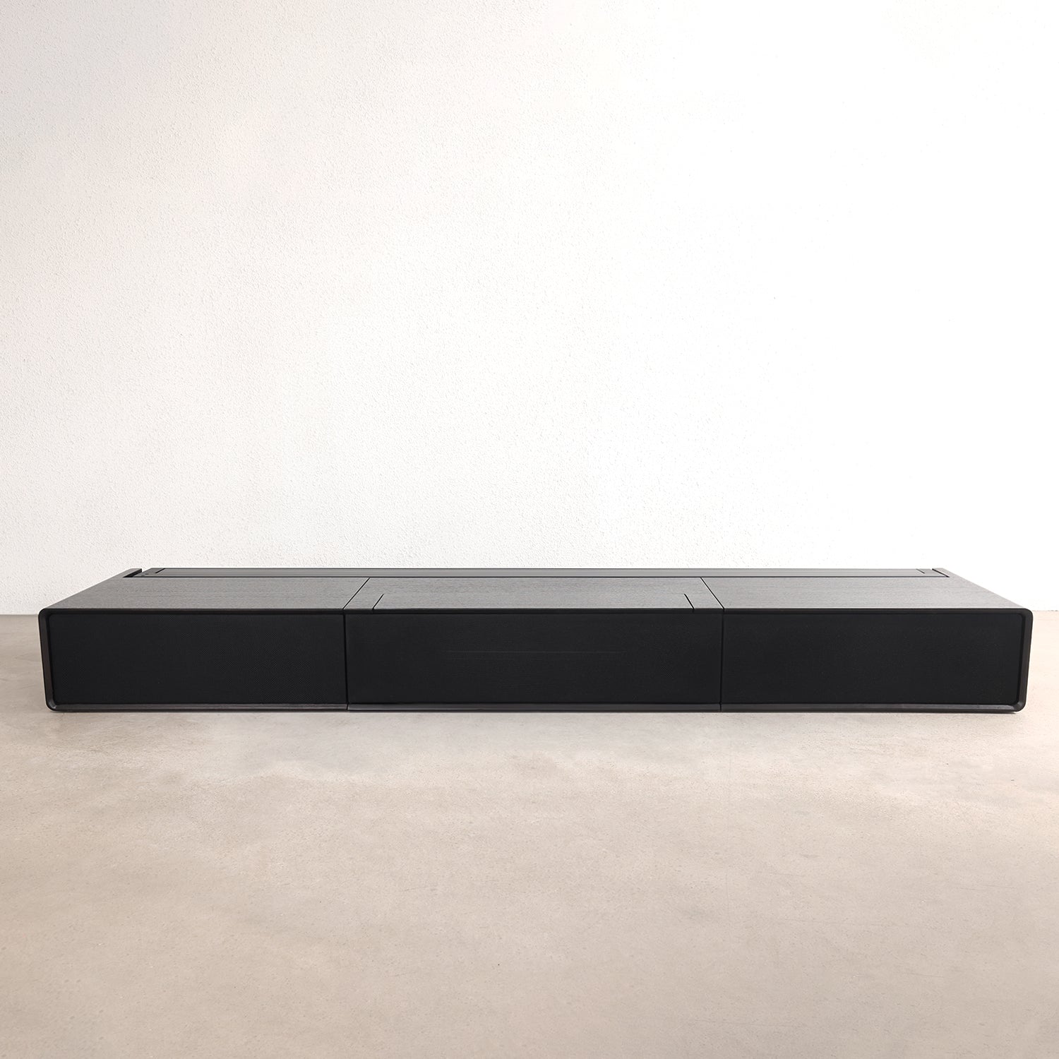 Overlook of Shore matte black laser TV cabinet