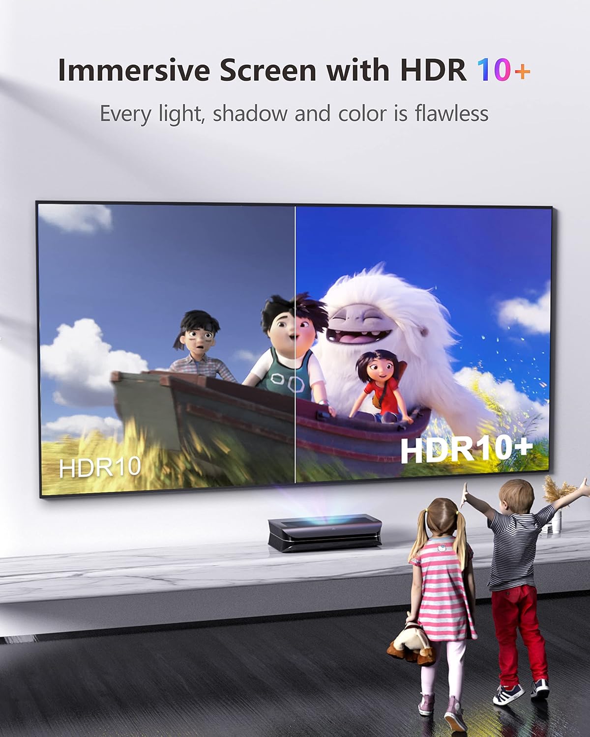 Awol vision ltv-2500 Ultra Courte Focale Vidéoprojecteur 2600 Lumens 4K Home Theatre