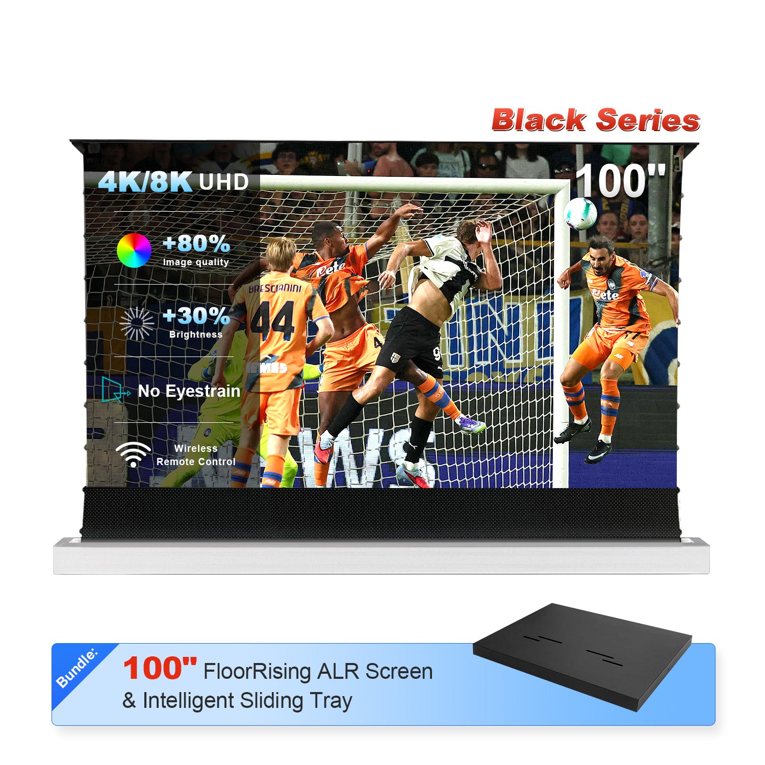 NothingProjector Black Series ALR Motorisé Motorisé Du Sol Écran + Plateau coulissant intelligent (bundle)