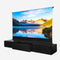 Shore Wood Grain UST Projector Cabinet + Black Series Motorized Floor Rising Screen Bundle (Cabinet Pre-Assembled)