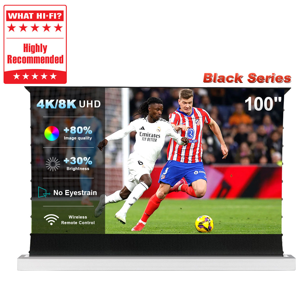 100'' NothingProjector Black Series ALR Motorized Floor Rising Screen For Ultra Short Throw Projector