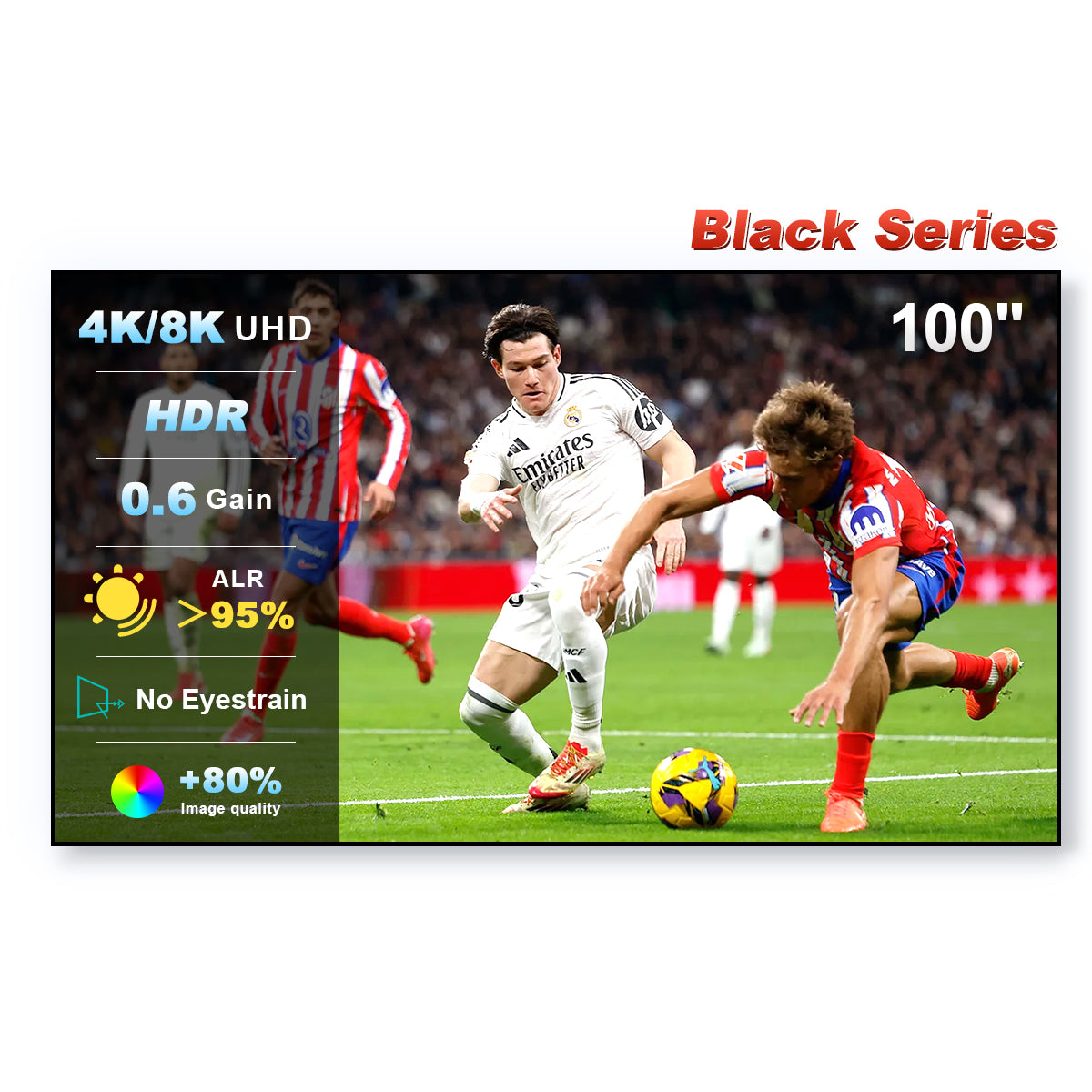 100'' NothingProjector Black Series ALR/CLR ultrakurzdistanz beamer leinwand.