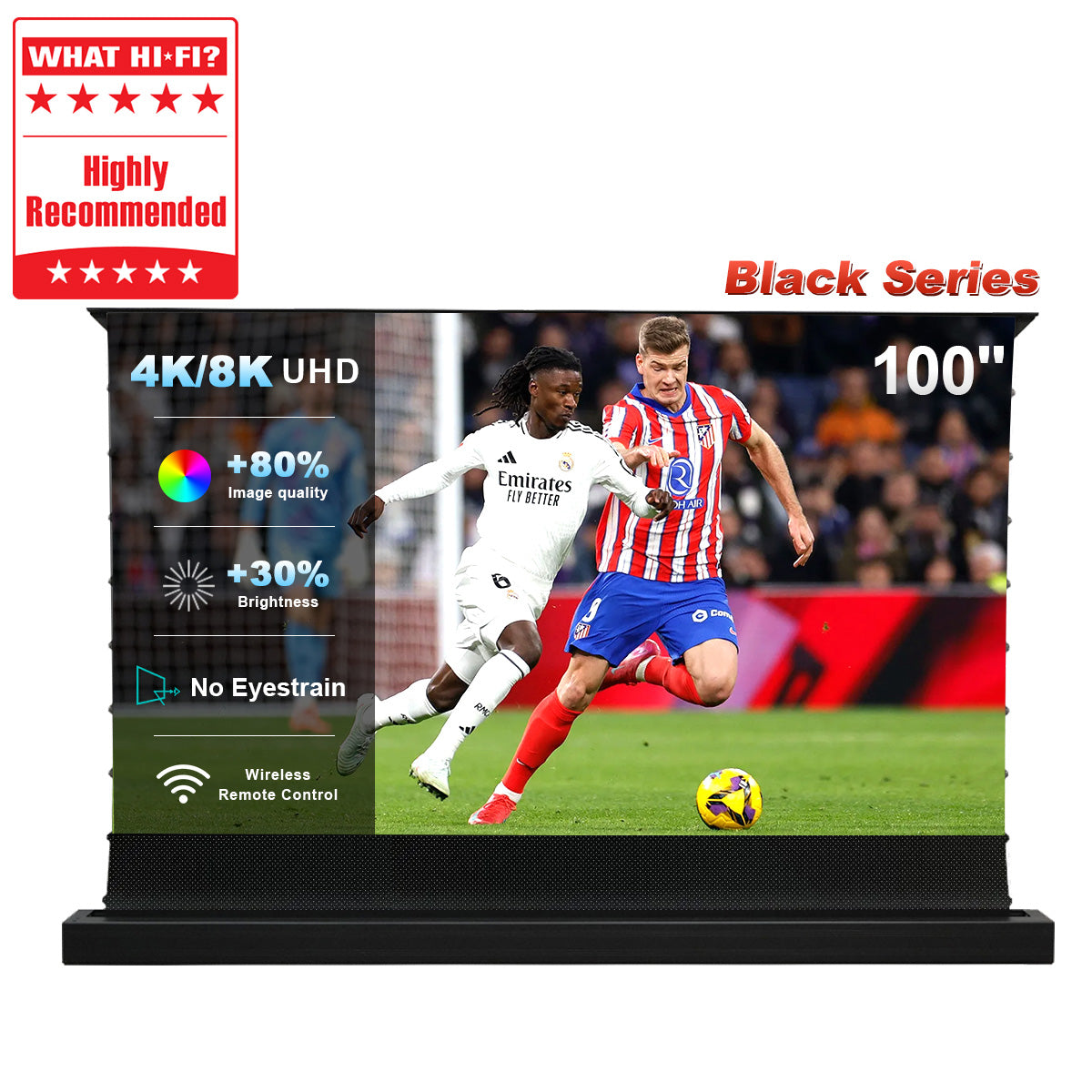 100'' NothingProjector Black Series ALR Motorized Floor Rising Screen For Ultra Short Throw Projector