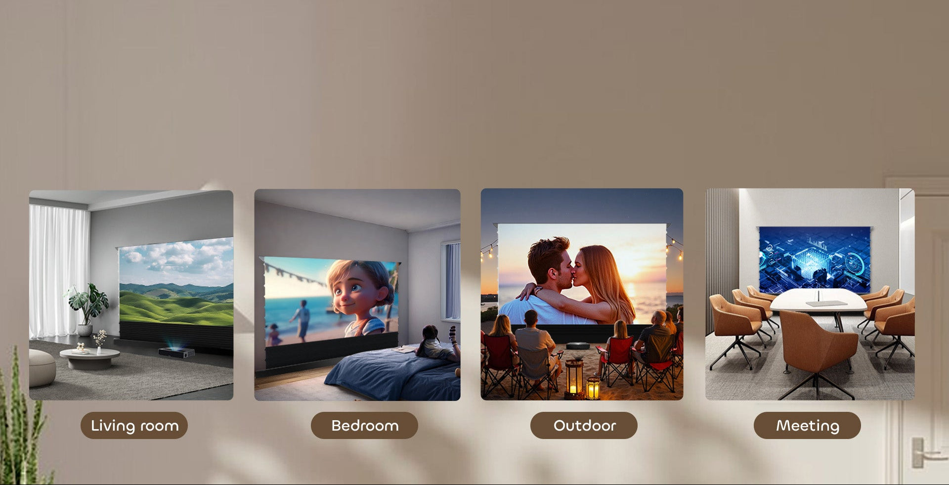 NP Black Series ALR Motorized Floor Rising Screen enables bright-space projection in home theaters offices and public presentations with ambient light-resistant durability