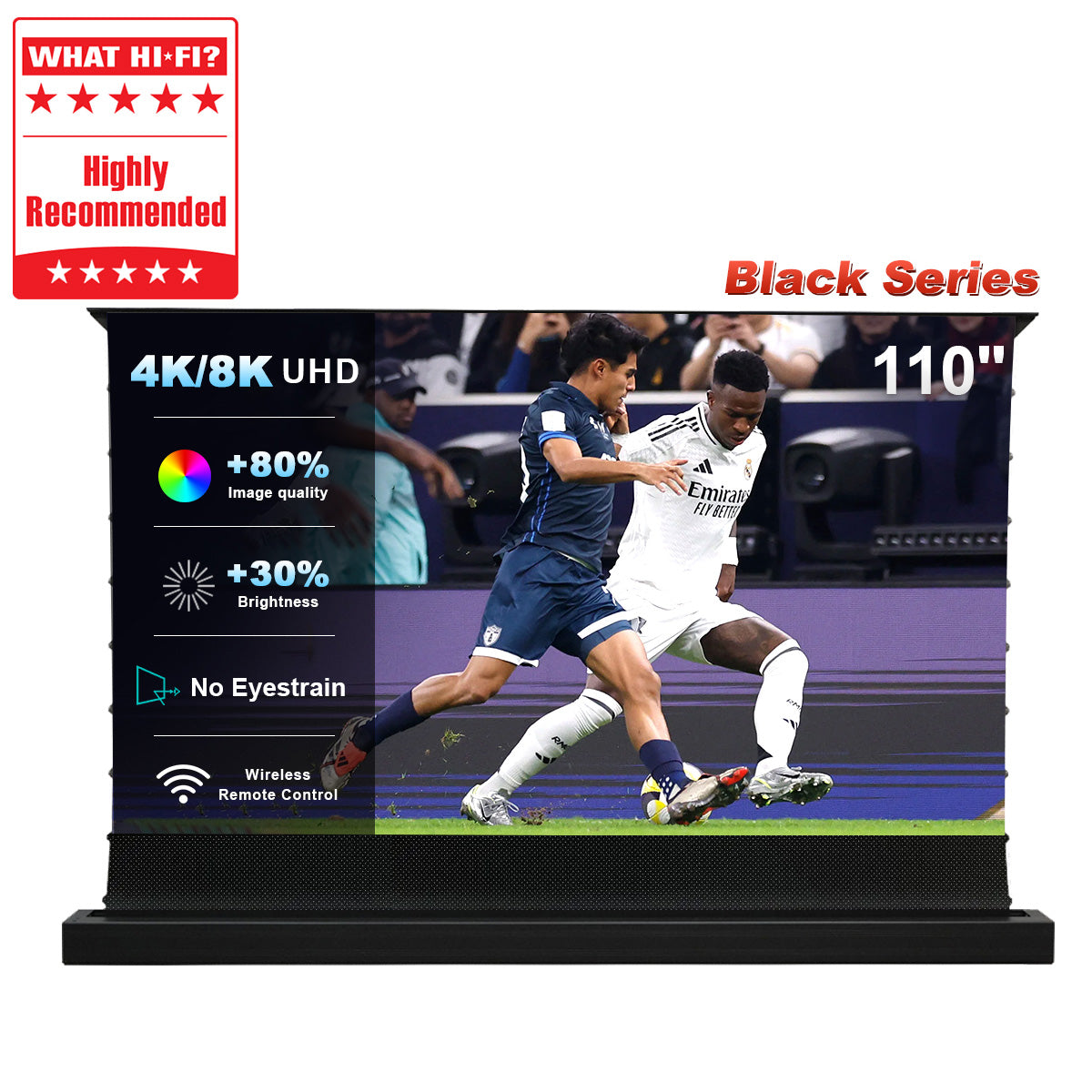 110'' NothingProjector Black Series ALR Motorized Floor Rising Screen For Ultra Short Throw Projector