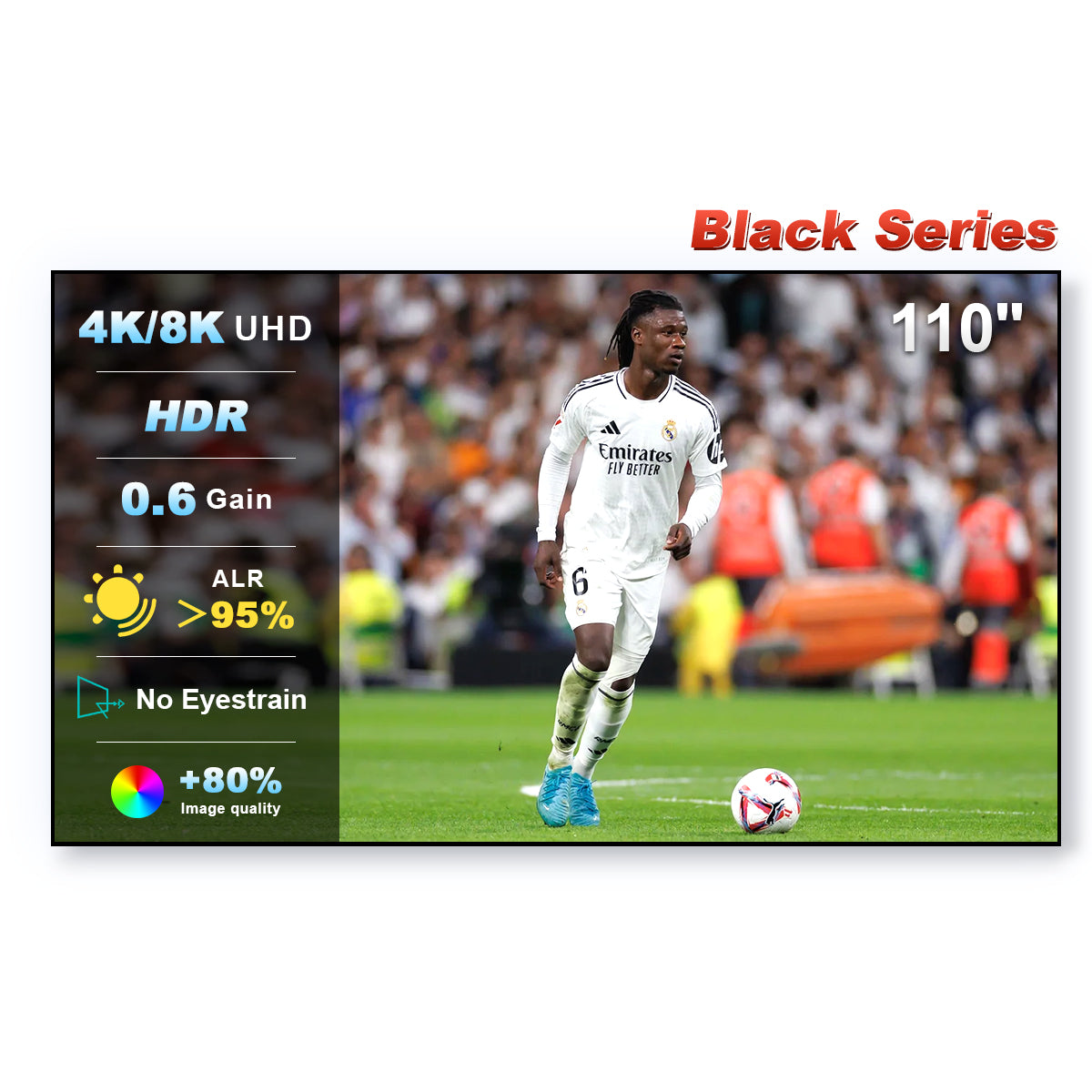 110'' NothingProjector Black Series ALR/CLR Schermo per proiettore a ottica ultra corta.