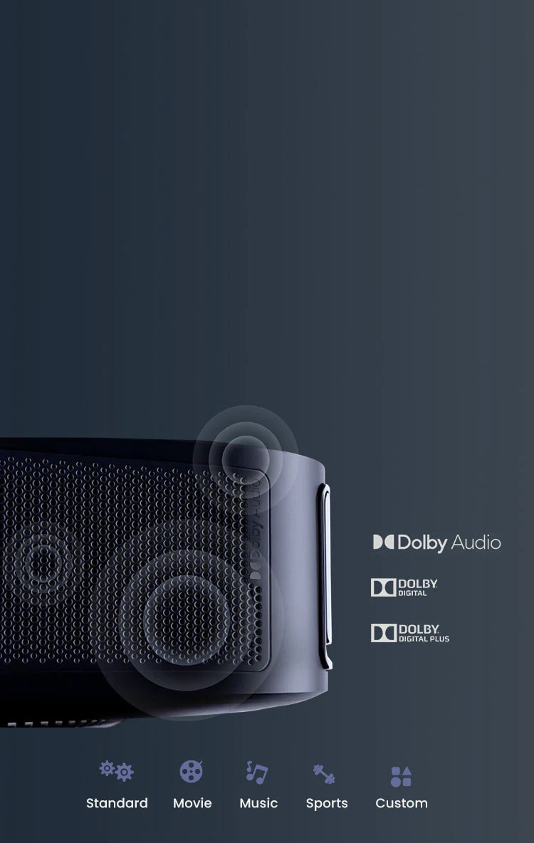 dangbei atom built-in dual 5W speakers, Dolby AudioTM support, and wireless Bluetooth audio connectivity