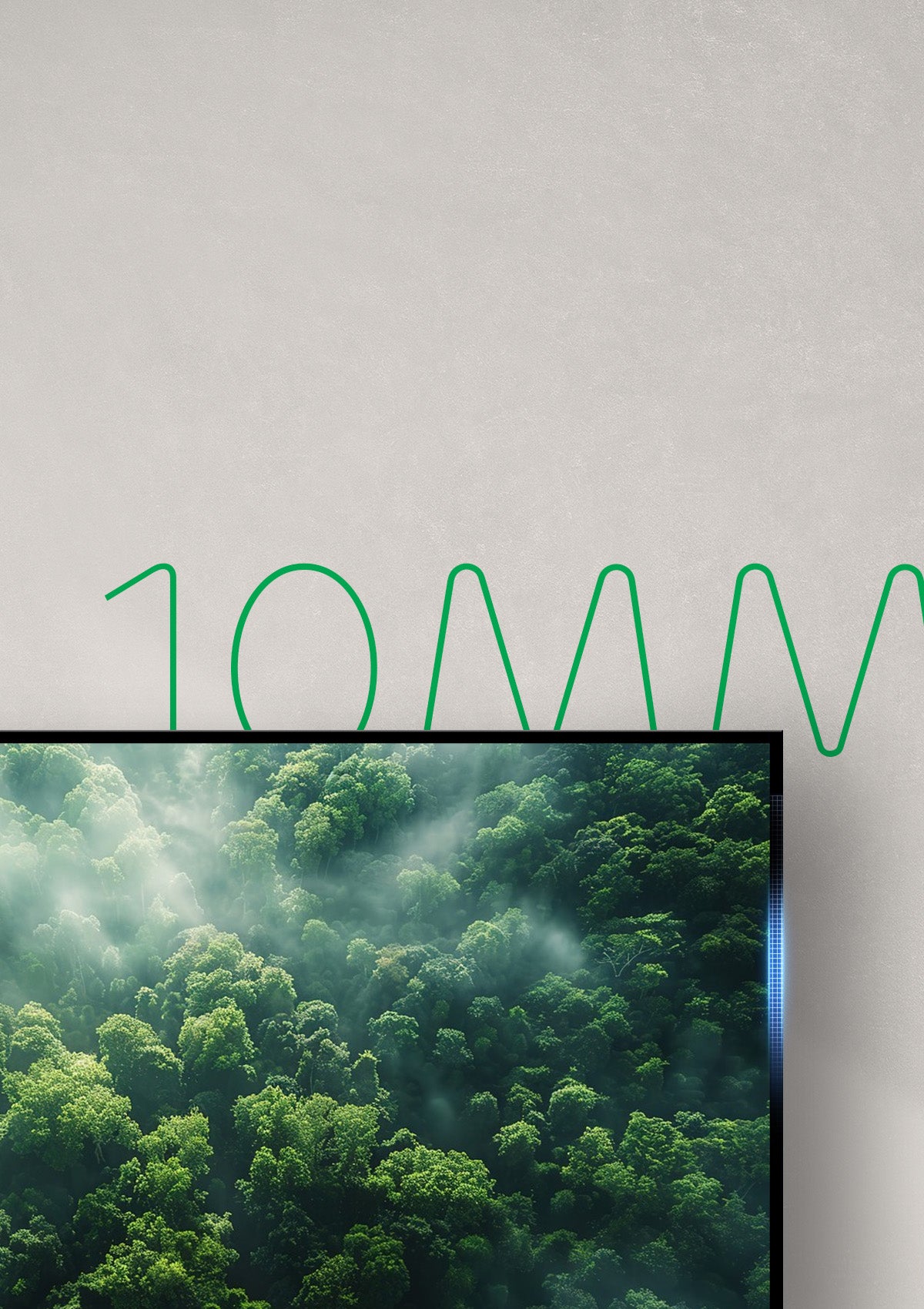 NothingProjector 132-inch UST ALR screen with ultra-narrow 10mm bezel, designed to sit flush against the wall for an immersive viewing experience.