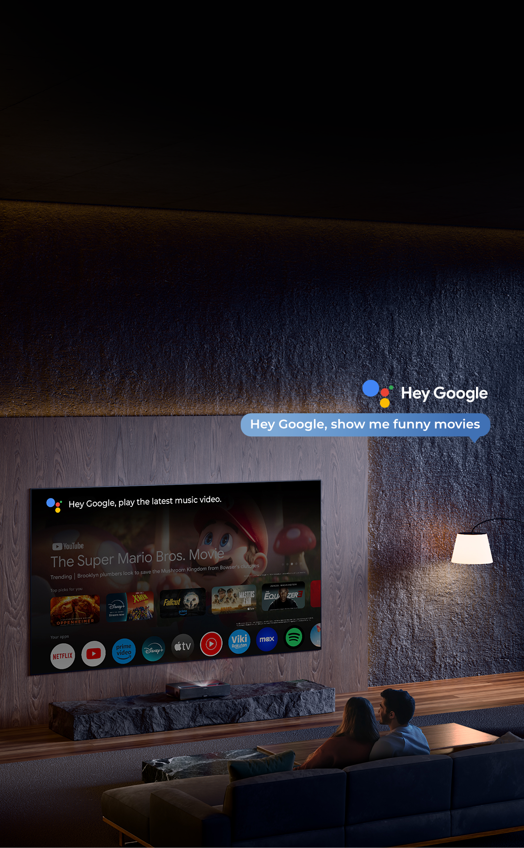 Moving beyond Android TV, the Theater Premium features full Google TV OS with native Netflix, along with other major streaming services.