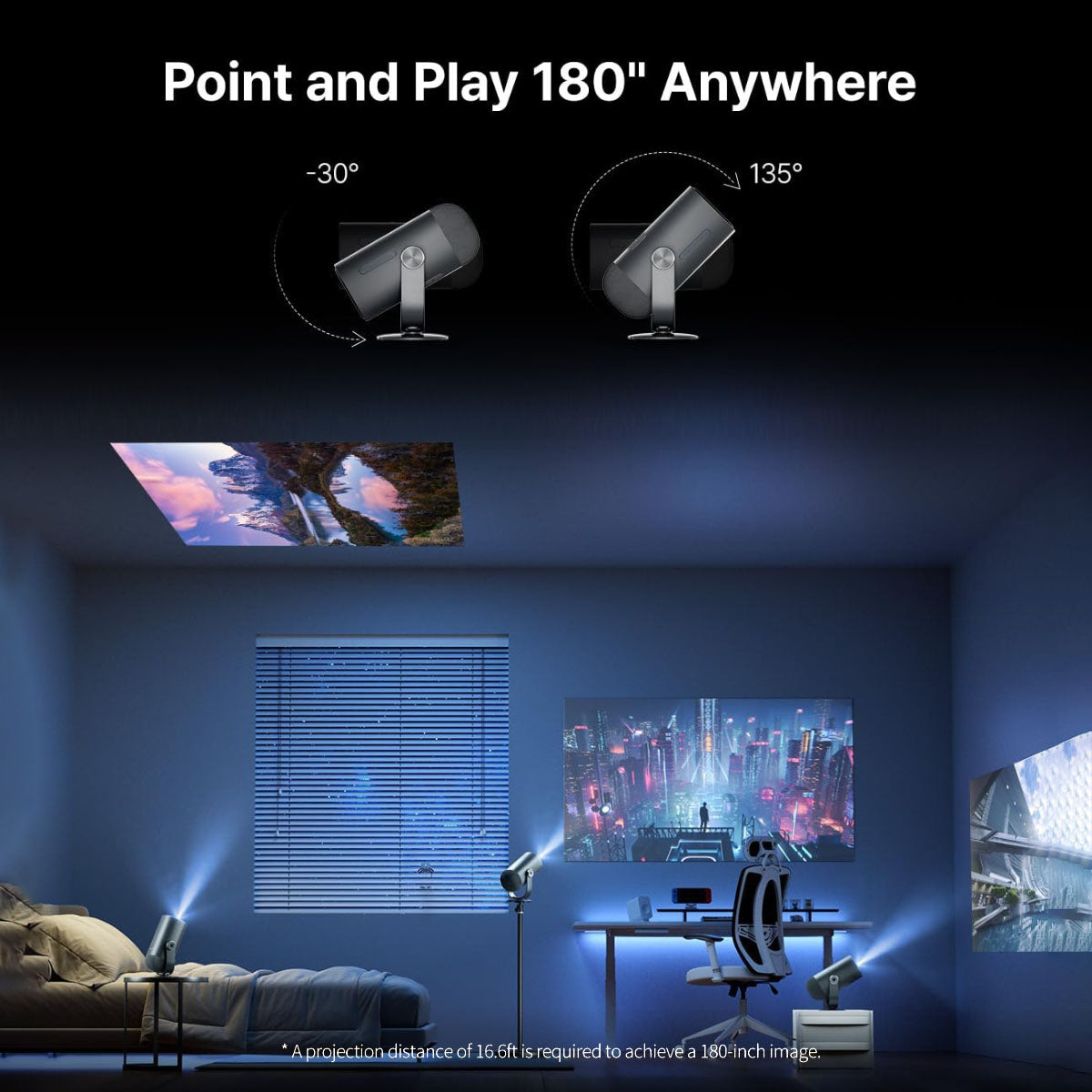 Dangbei Freedo Portable 1080p Google TV Vidéoprojecteur Avec Netflix sous licence