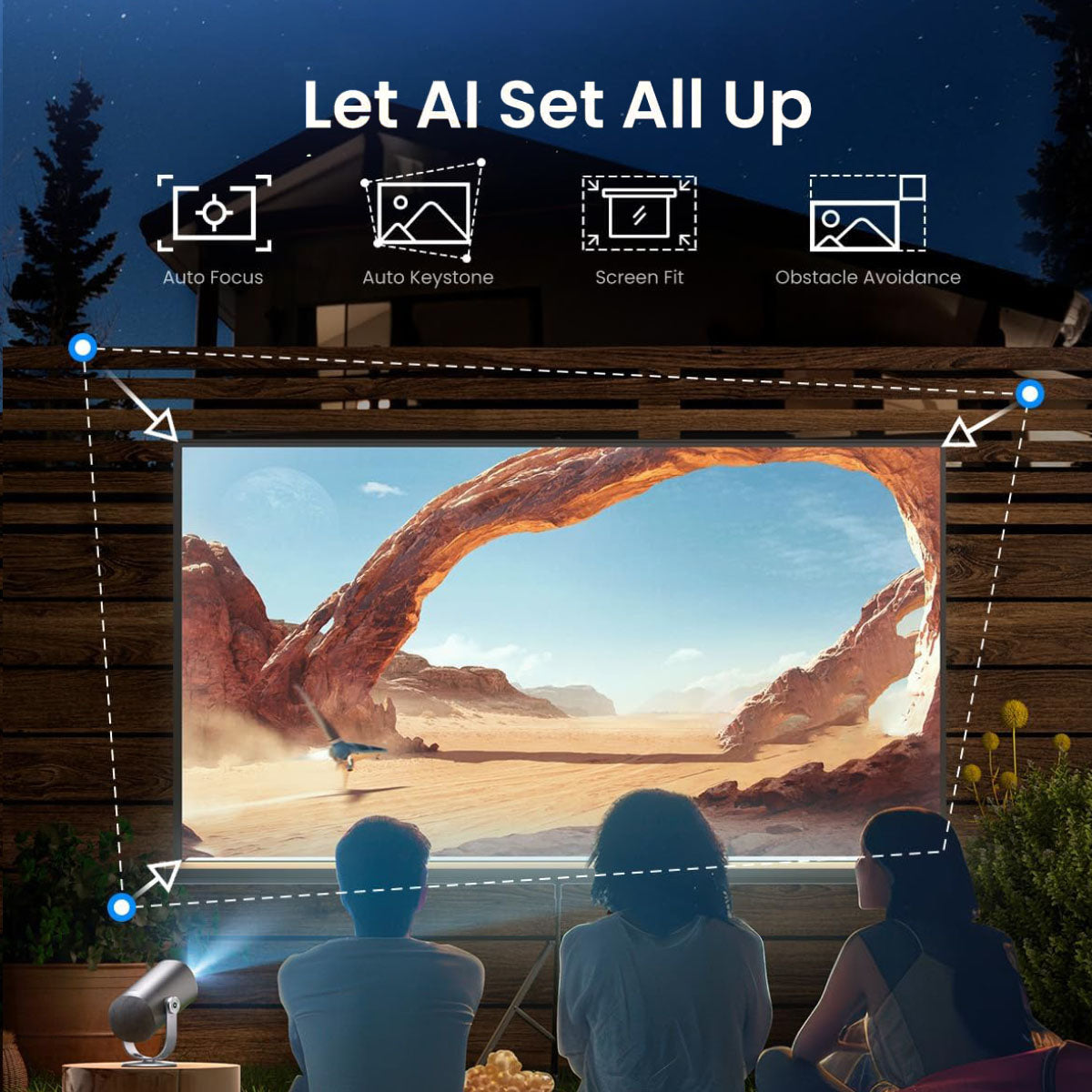 Dangbei Freedo Portable 1080p Google TV Vidéoprojecteur Avec Netflix sous licence