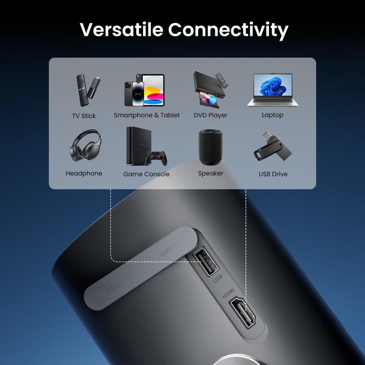 Dangbei Freedo Portable 1080p Google TV Vidéoprojecteur Avec Netflix sous licence