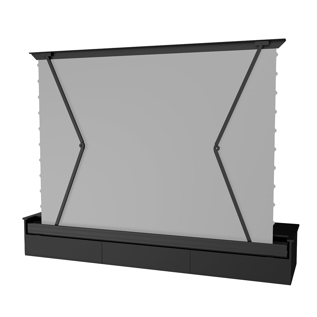 The back of flat-pack laser TV cabinet