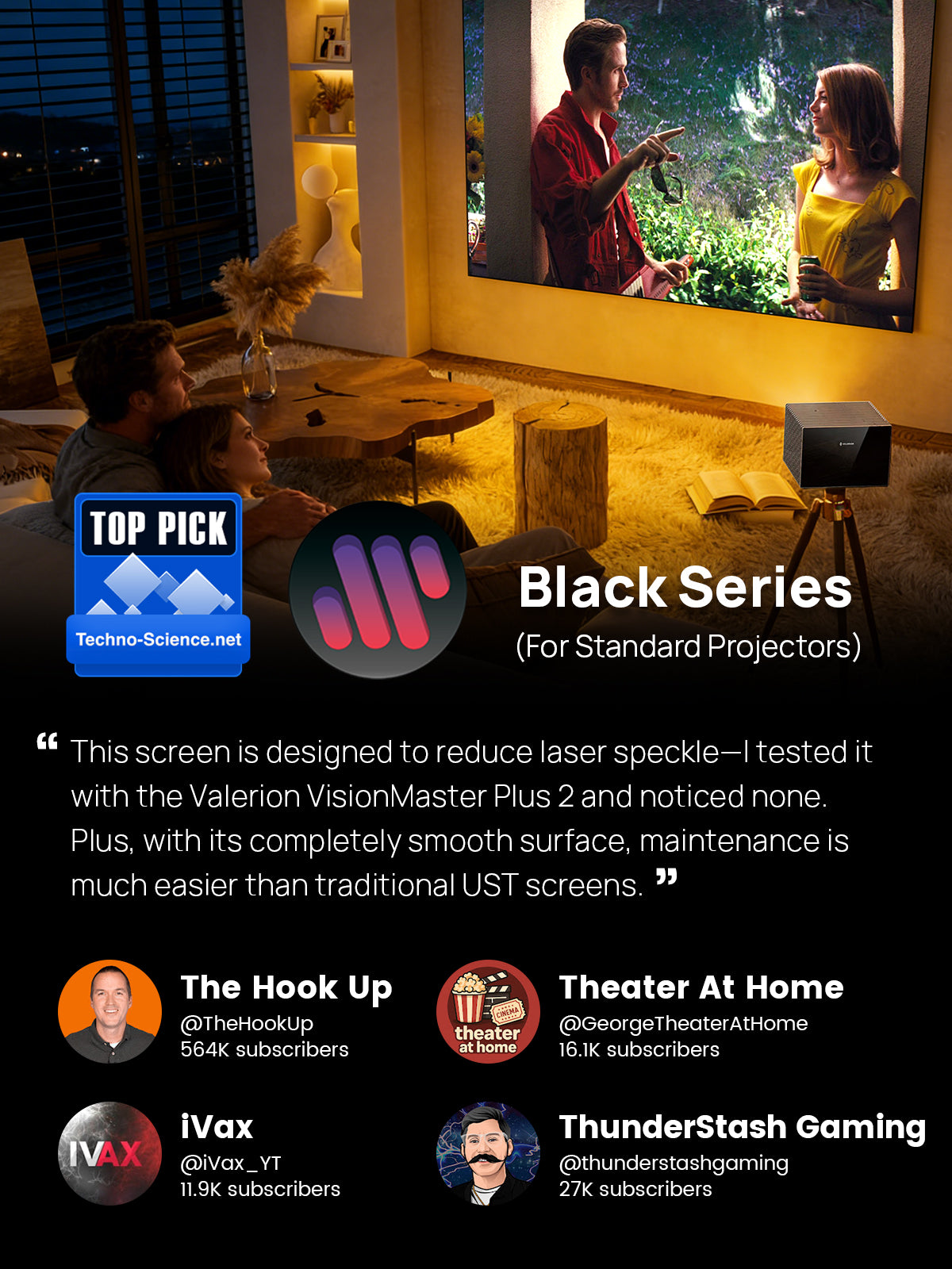 NothingProjector Black Series screen earns expert and media praise