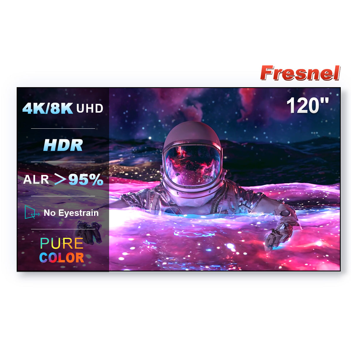 120 Pouce Nothing Projector Fscreen Fresnel Vidéoprojecteur Ultra Courte FocaleÉcran