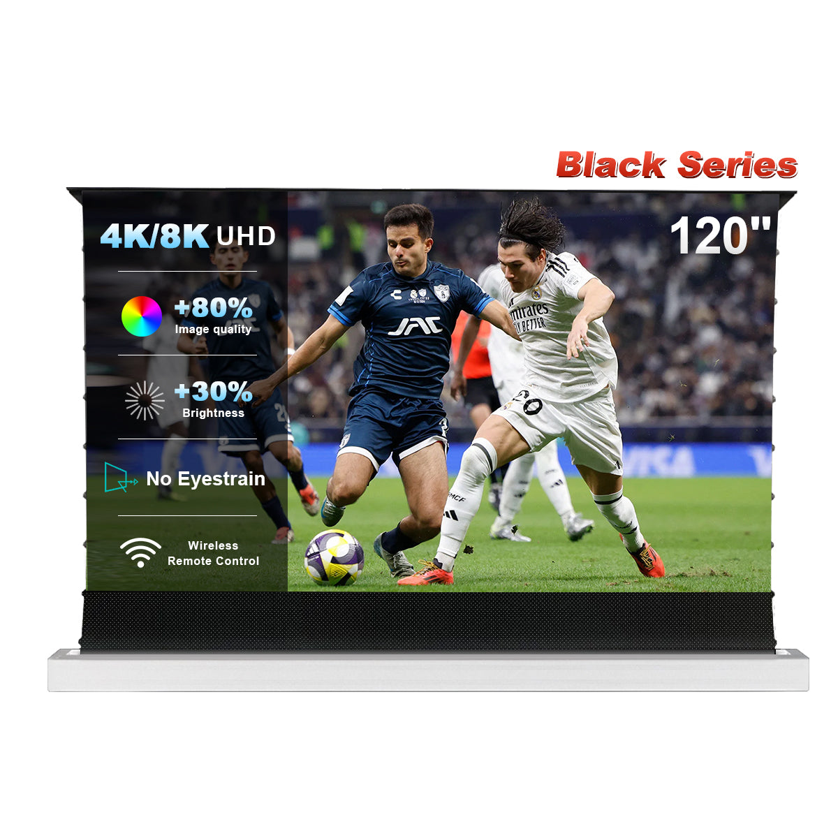 120‘' NothingProjector Black Series ALR Motorized Floor Rising Screen For Ultra Short Throw Projector