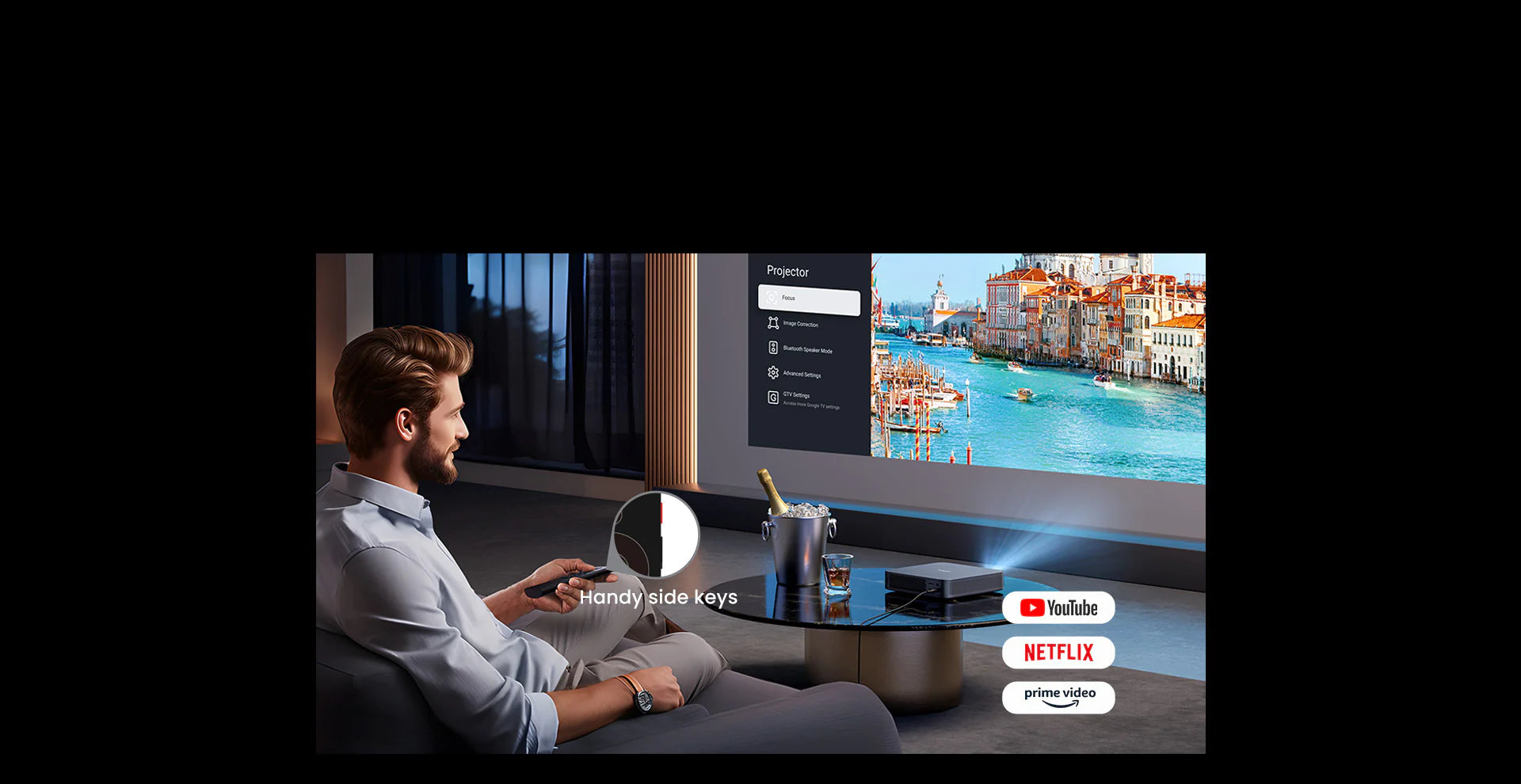 dangbei atom laser portable projector remote that does it all