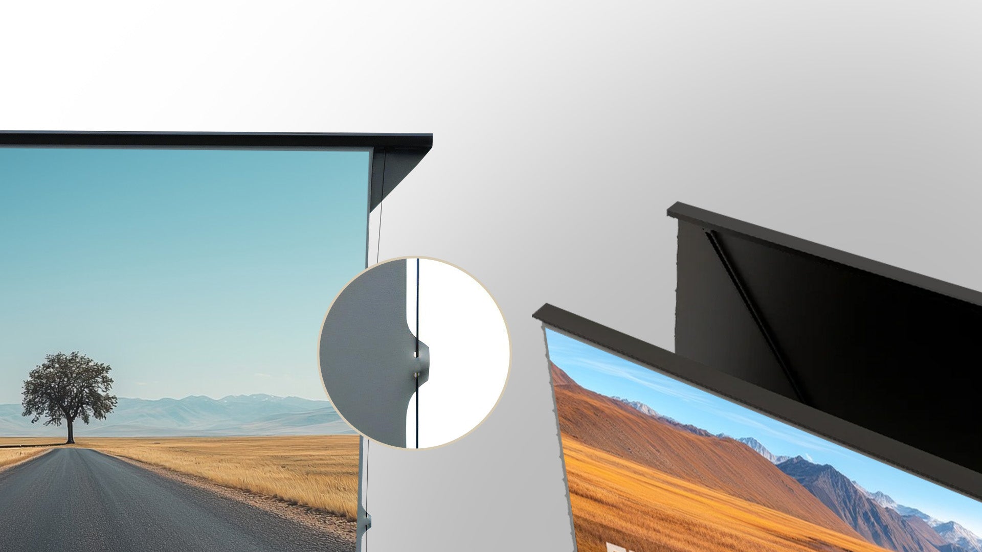 NP Black Series ALR floor rising screen edge threading structure ensures wrinkle-free projection surfaces for ultra-smooth visuals in movies, gaming, and professional presentations