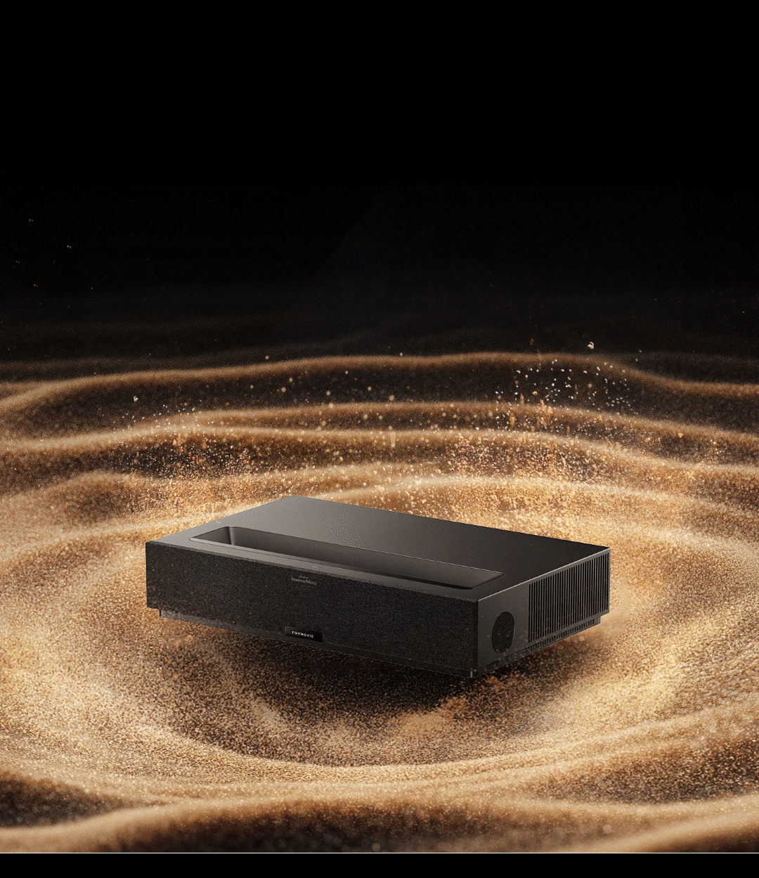 The projector integrates an impressive second-generation Bowers & Wilkins audio system, and it supports immersive sound formats like Dolby Atmos and DTS: X.