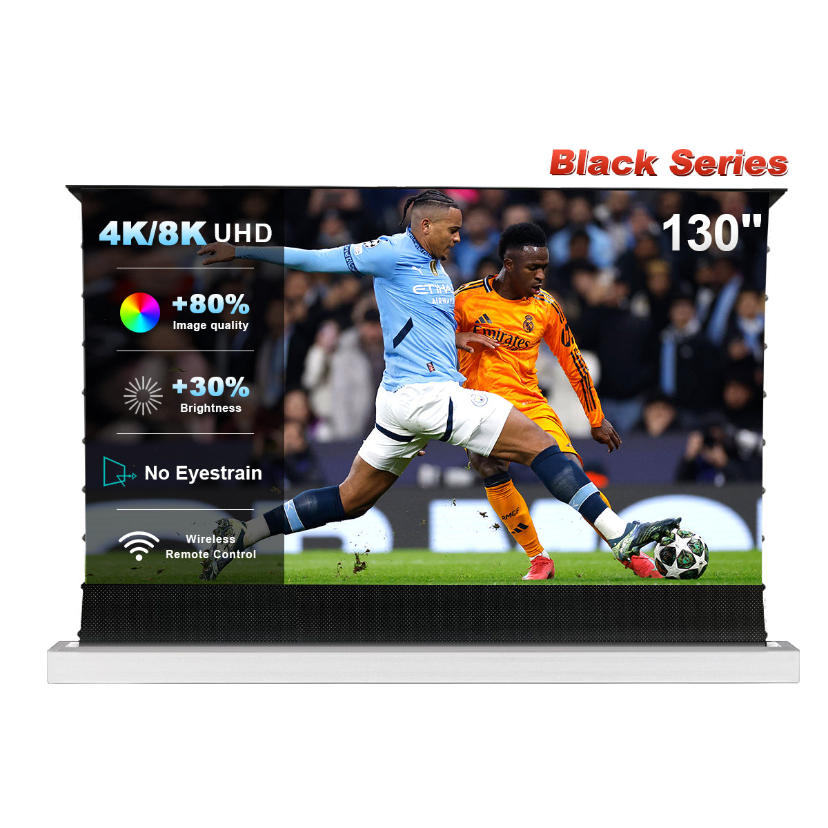 84''-120''Nothing Projector Black Series Tela de ascensão do piso motorizado para projetor de arremesso ultra curto