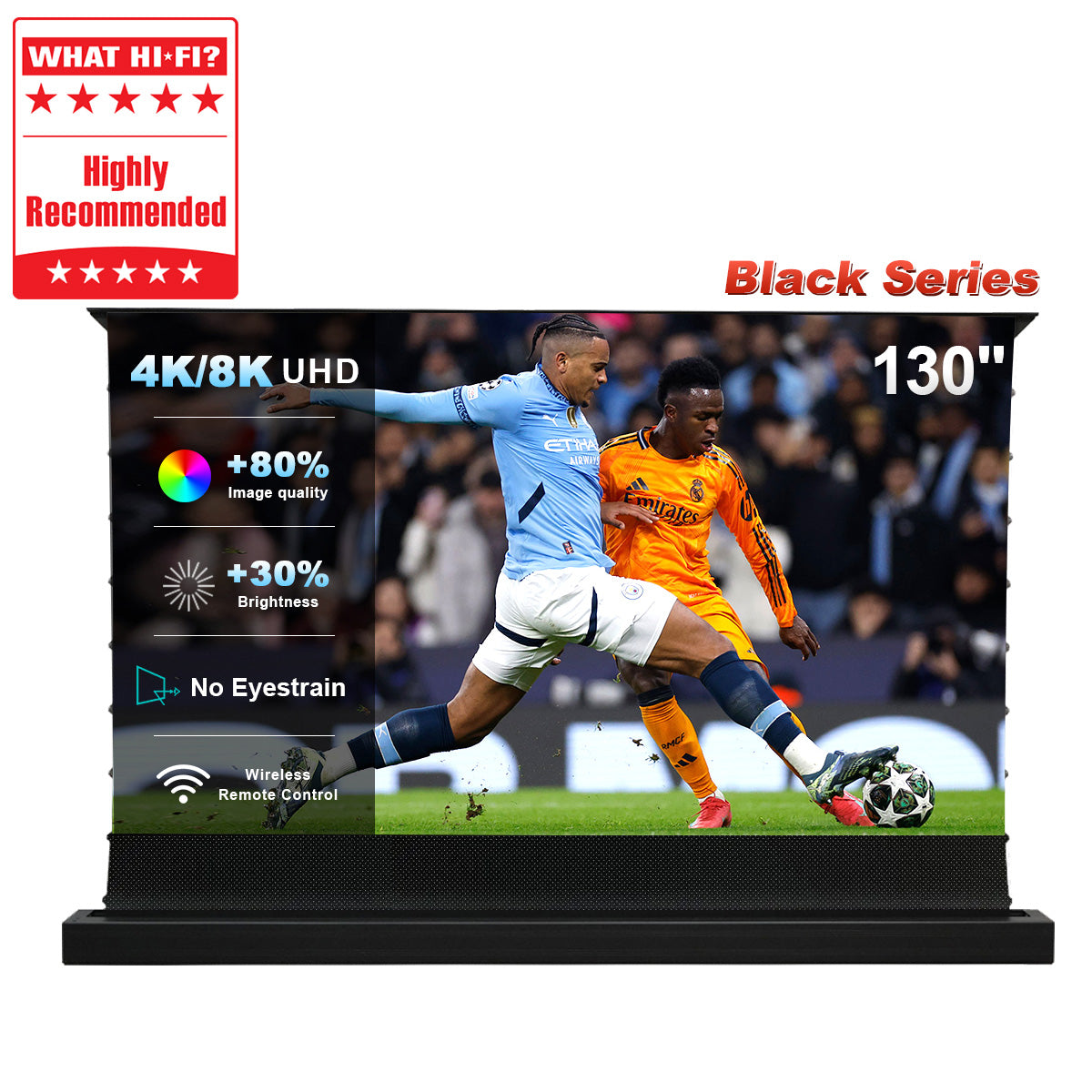 130'' NothingProjector Black Series ALR Motorized Floor Rising Screen For Ultra Short Throw Projector