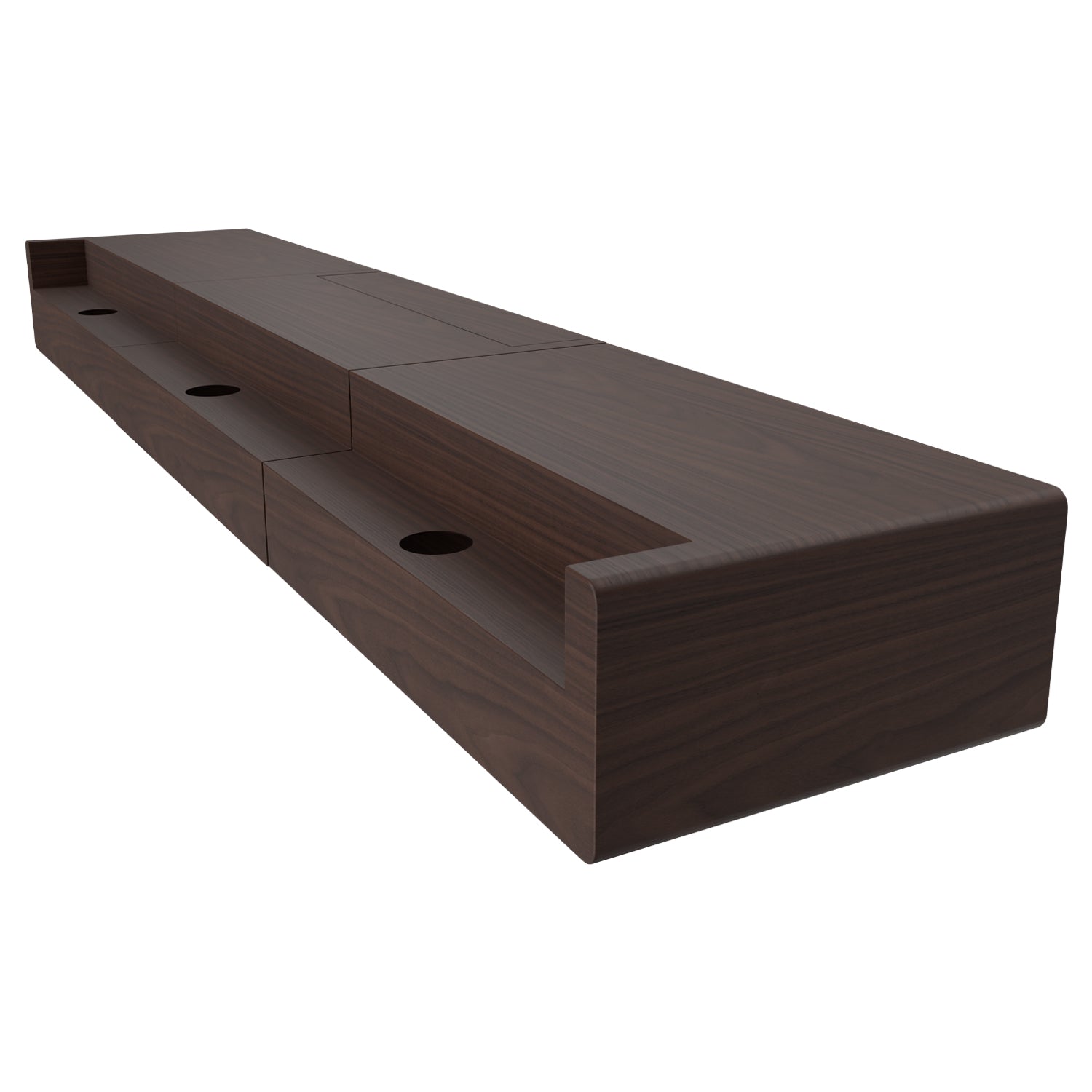 Premium Customizable Walnut Laser TV Cabinet for Ultra Short Throw Projector (Pre-Assembled)