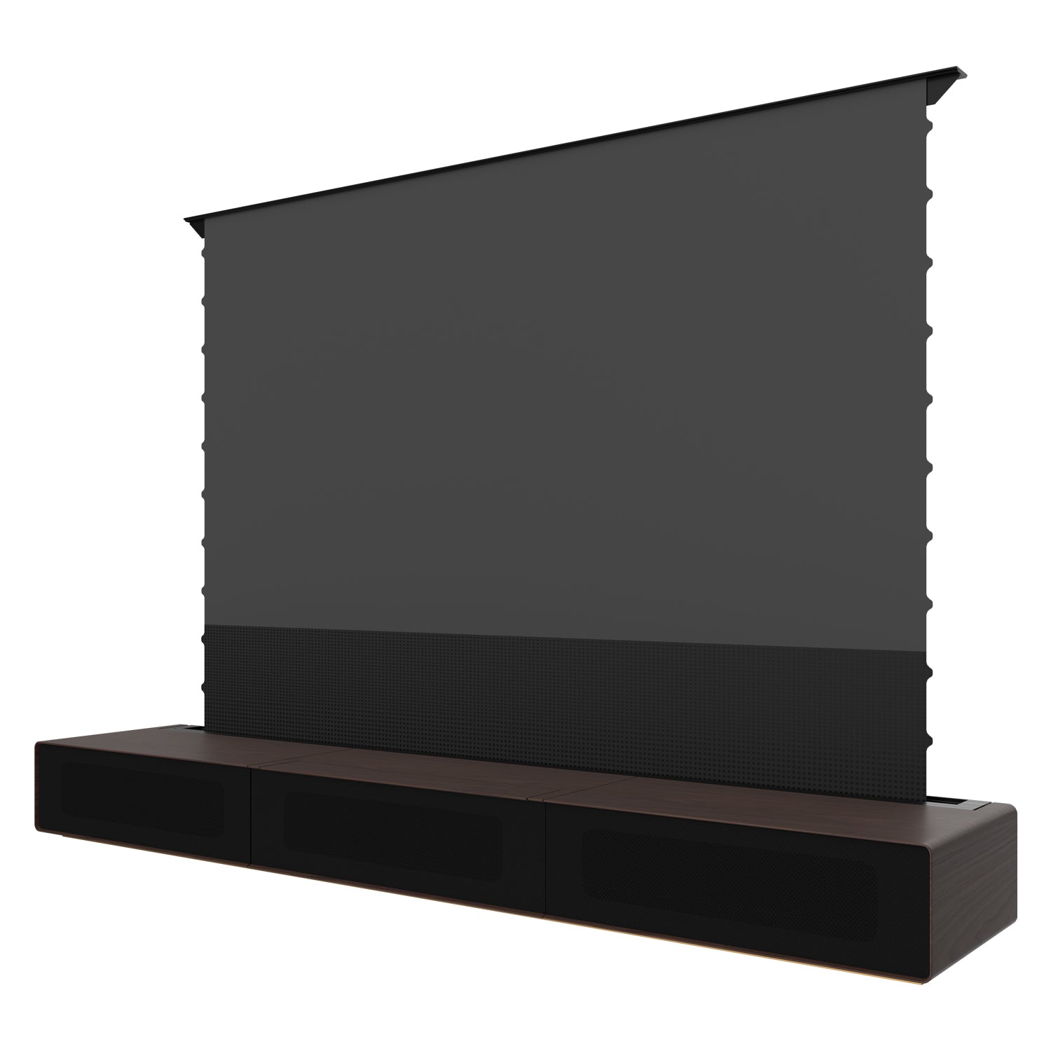 Premium Customizable Walnut Laser TV Cabinet for Ultra Short Throw Projector (Pre-Assembled)