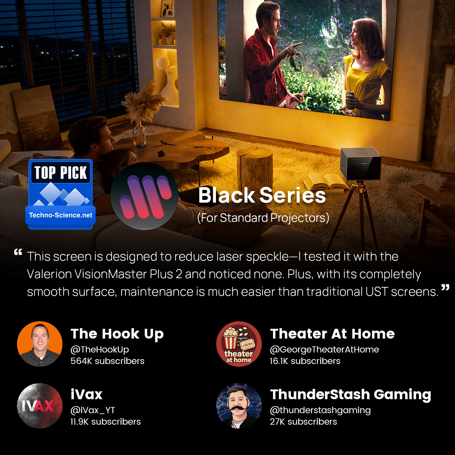 NothingProjector Black Series screen earns expert and media praise