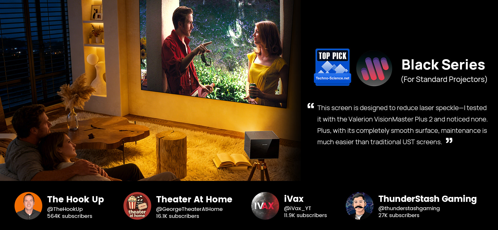 NothingProjector Black Series screen earns expert and media praise