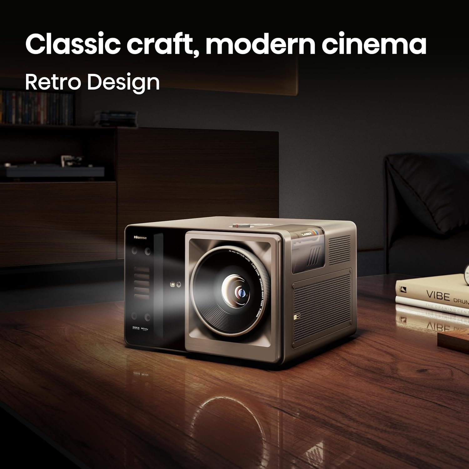 Hisense XR10 4K triple laser intelligent Vidéoprojecteur avec Iris et Lens Shift, 6000 ANSI Lumens, 65" - Système d'exploitation Vidaa amélioré Dolby Vision IMAX 300 pouces réglé par Devialet