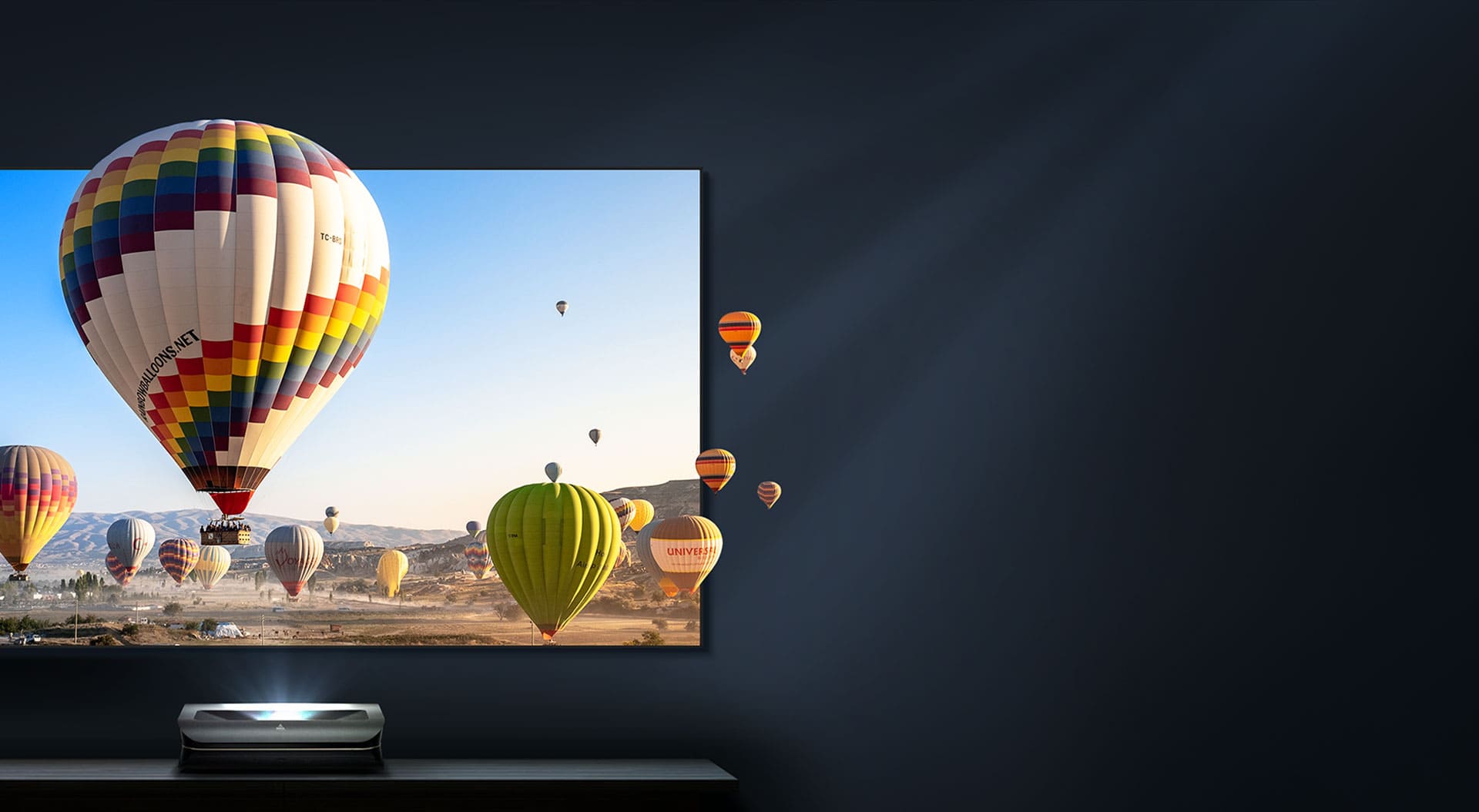 NP Classic UST ALR Projection Screen with PET Crystal Surface - Compatible with Xgimi Aura 4K & Samsung Premiere Laser Projectors