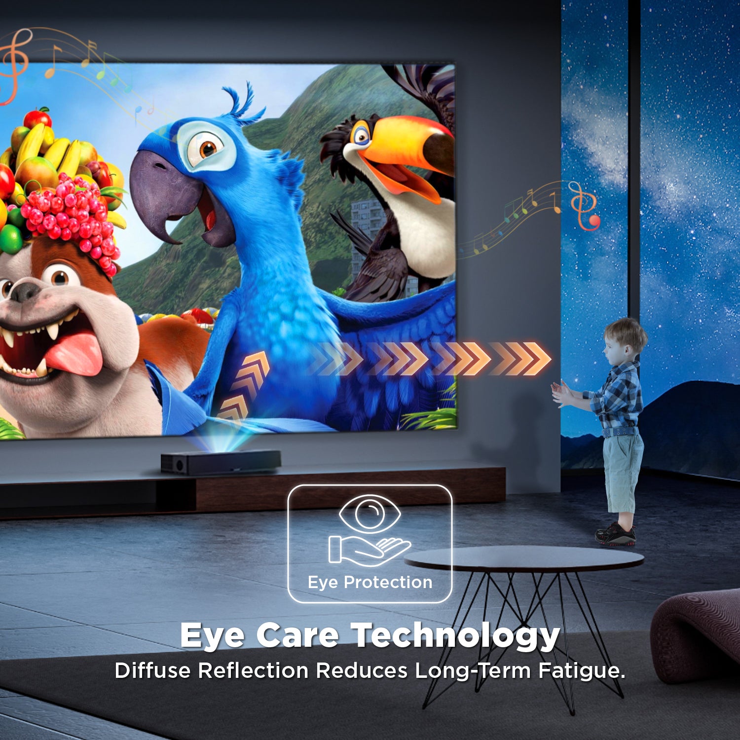 120 inch NothingProjector Black Series ALR Ultra Short Throw Projector Screen