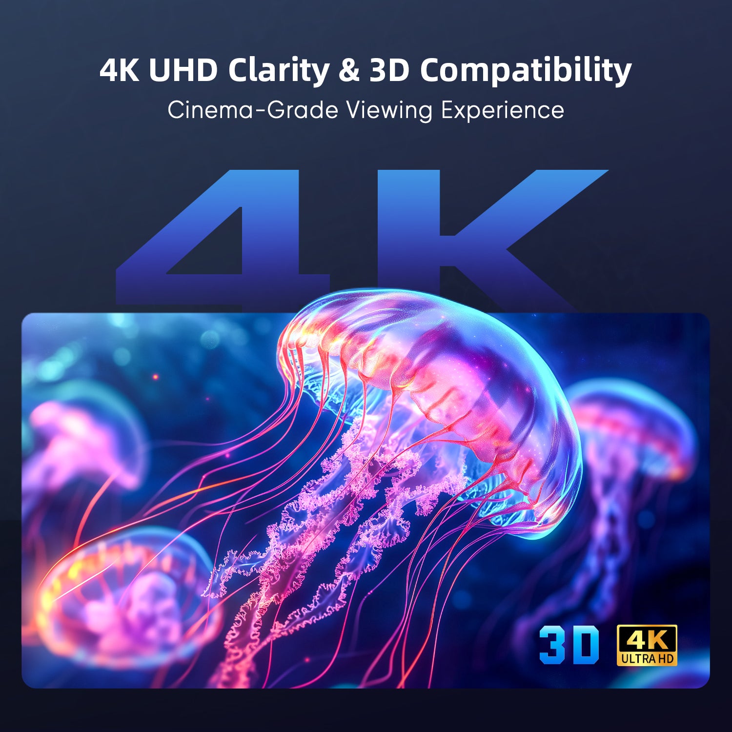 120 Pouce Nothing Projector Crystal de compagnie classique ALR Vidéoprojecteur Écran