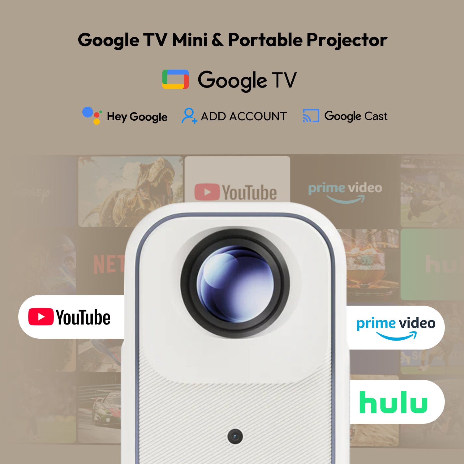 Formovie Xming Episode Two Google TV Projector 300 ISO Lumens Full HD 1080P