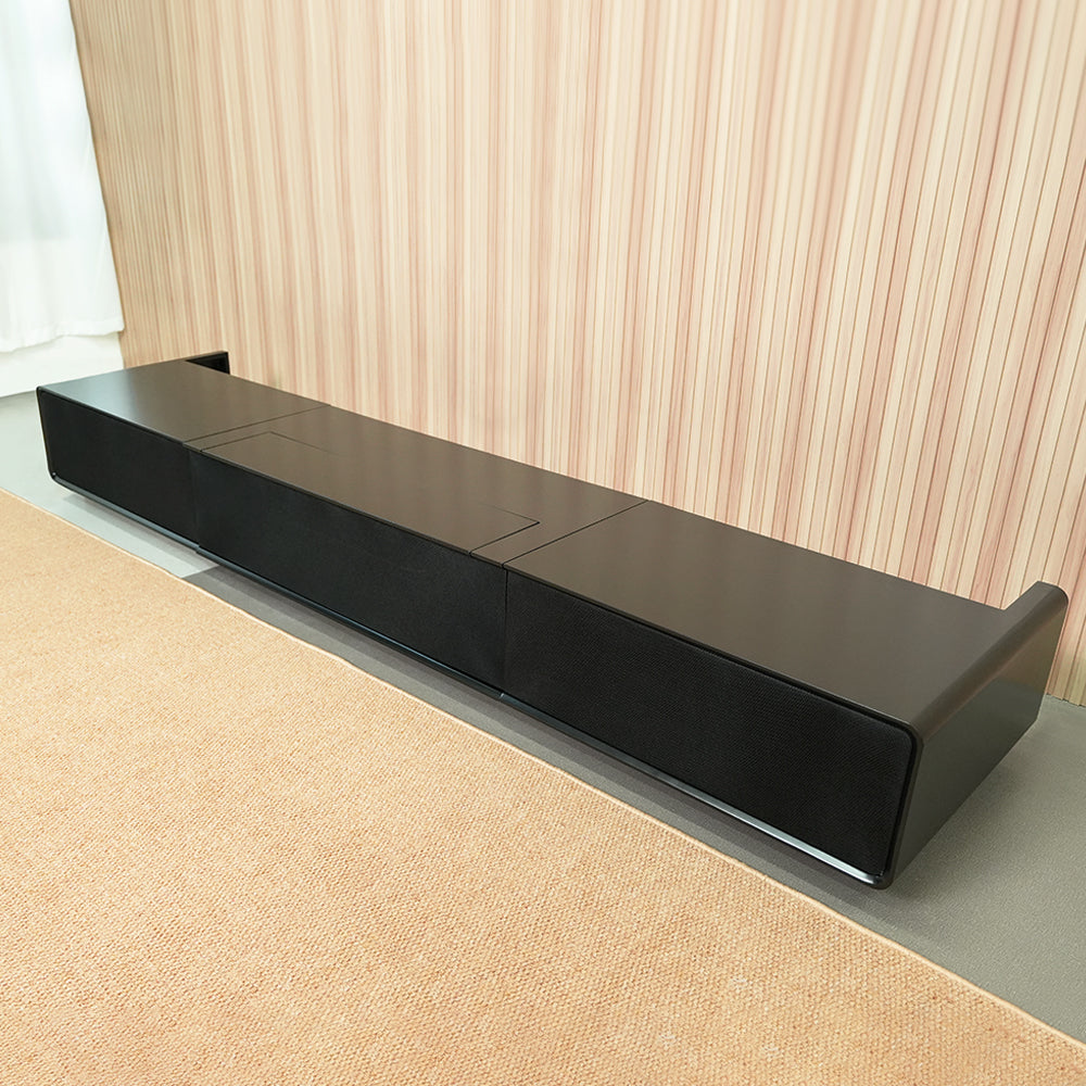 Overlook the balck Matte TV Stand for UST Projector
