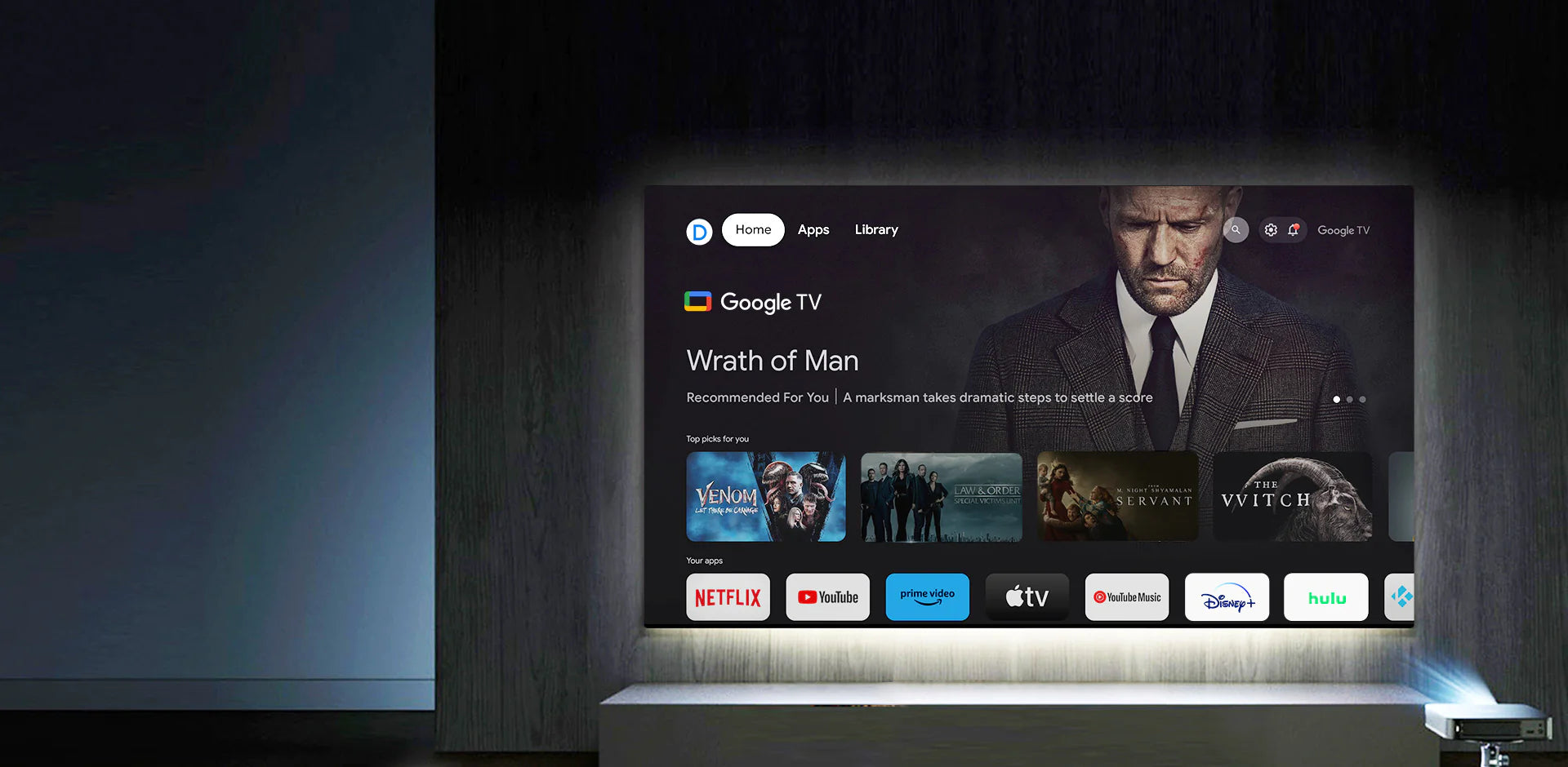 dangbei atom laser portable projector support google tv