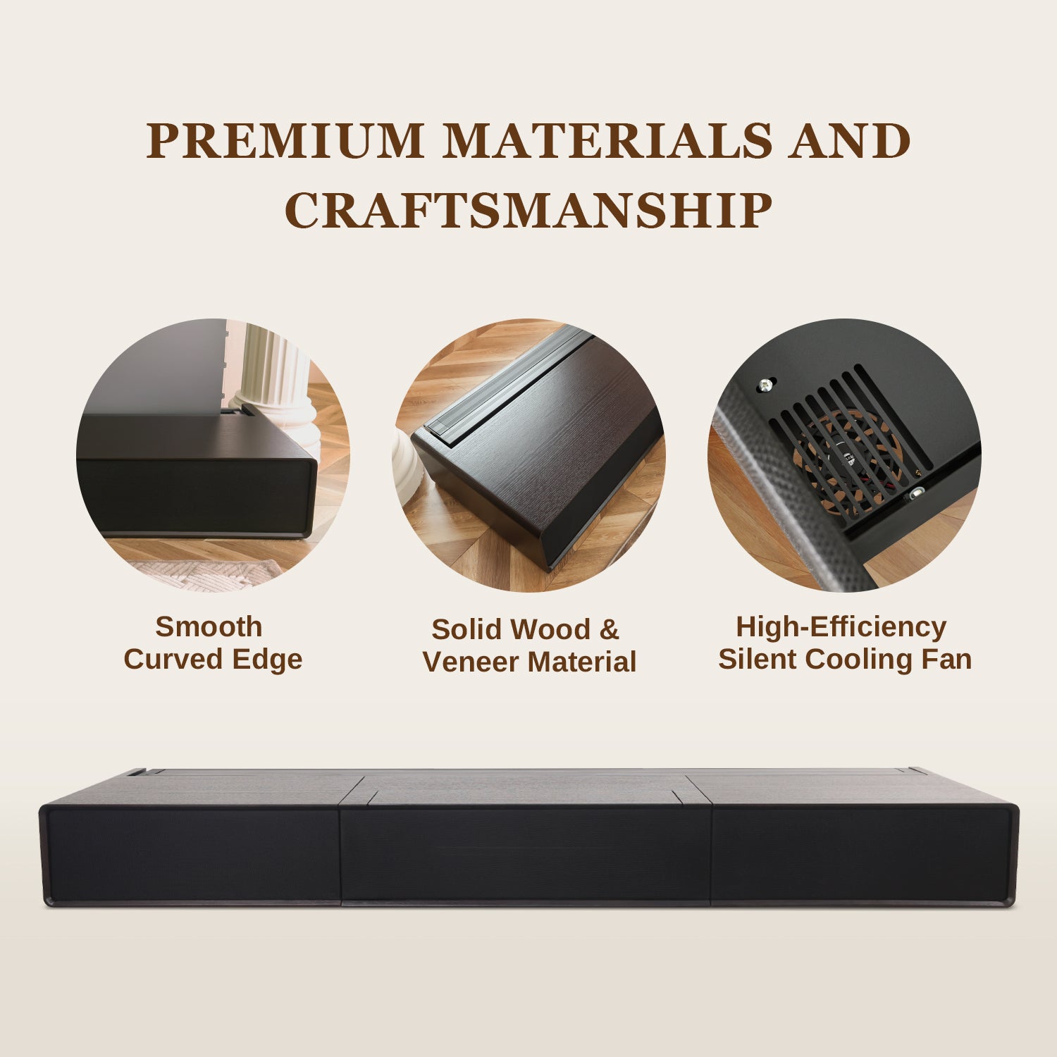 Details of the Shore Wood Grain laser TV cabinet