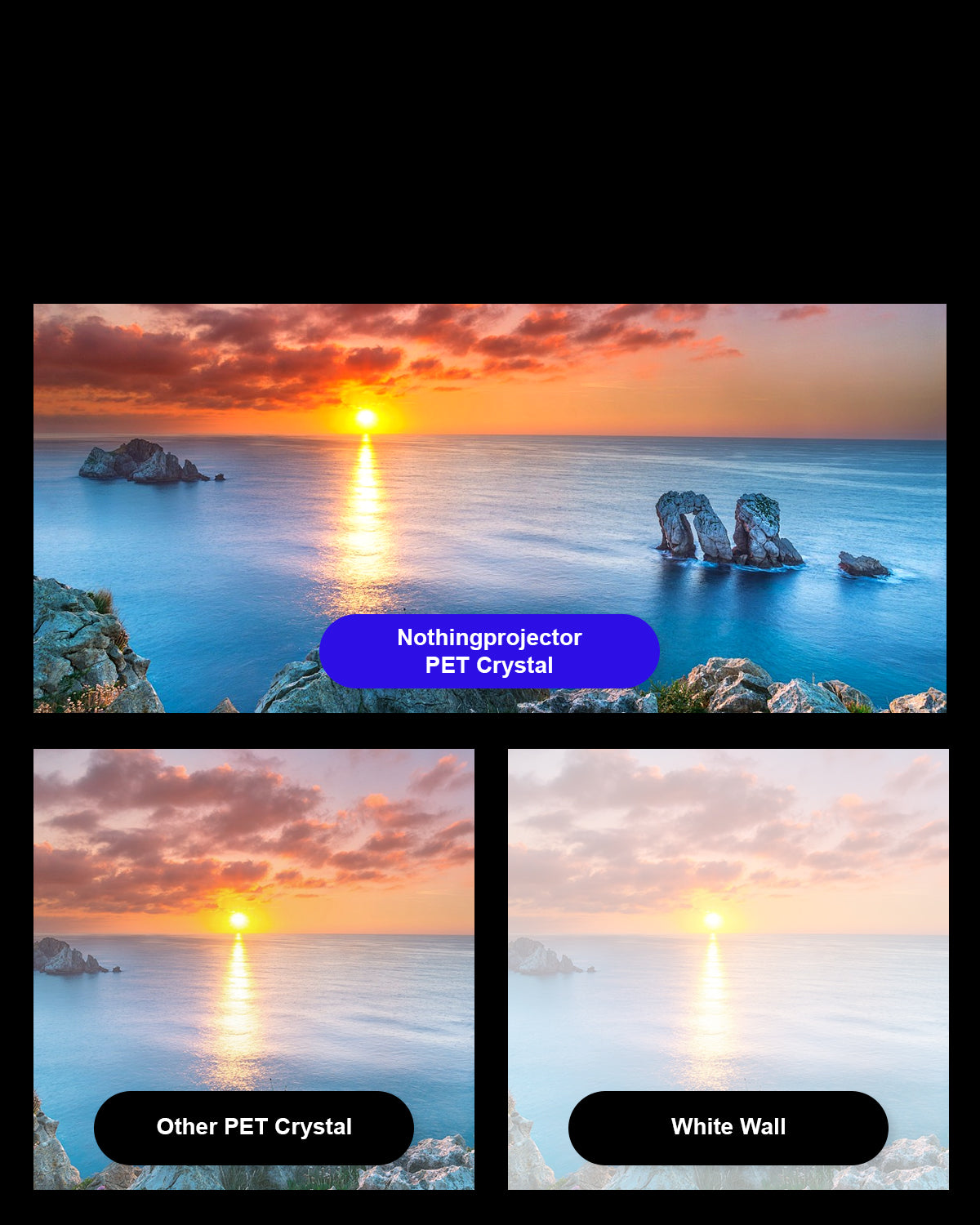 NP Classic PET Crystal ALR Screen - 98% DCI-P3 Color Accuracy Enhances Hisense PX3 Pro UST Projector's 4K HDR Performance