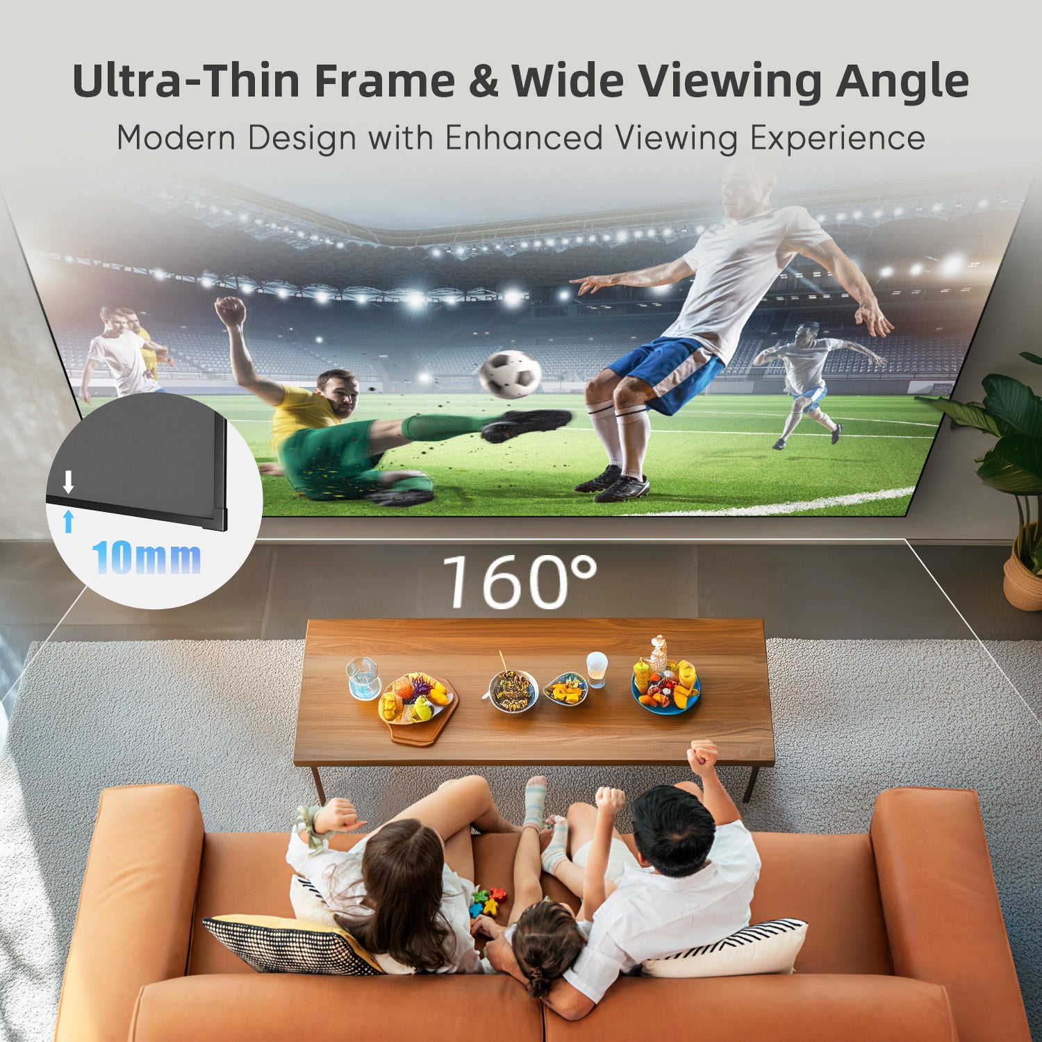 120 Pouce Nothing Projector Crystal de compagnie classique ALR Vidéoprojecteur Écran