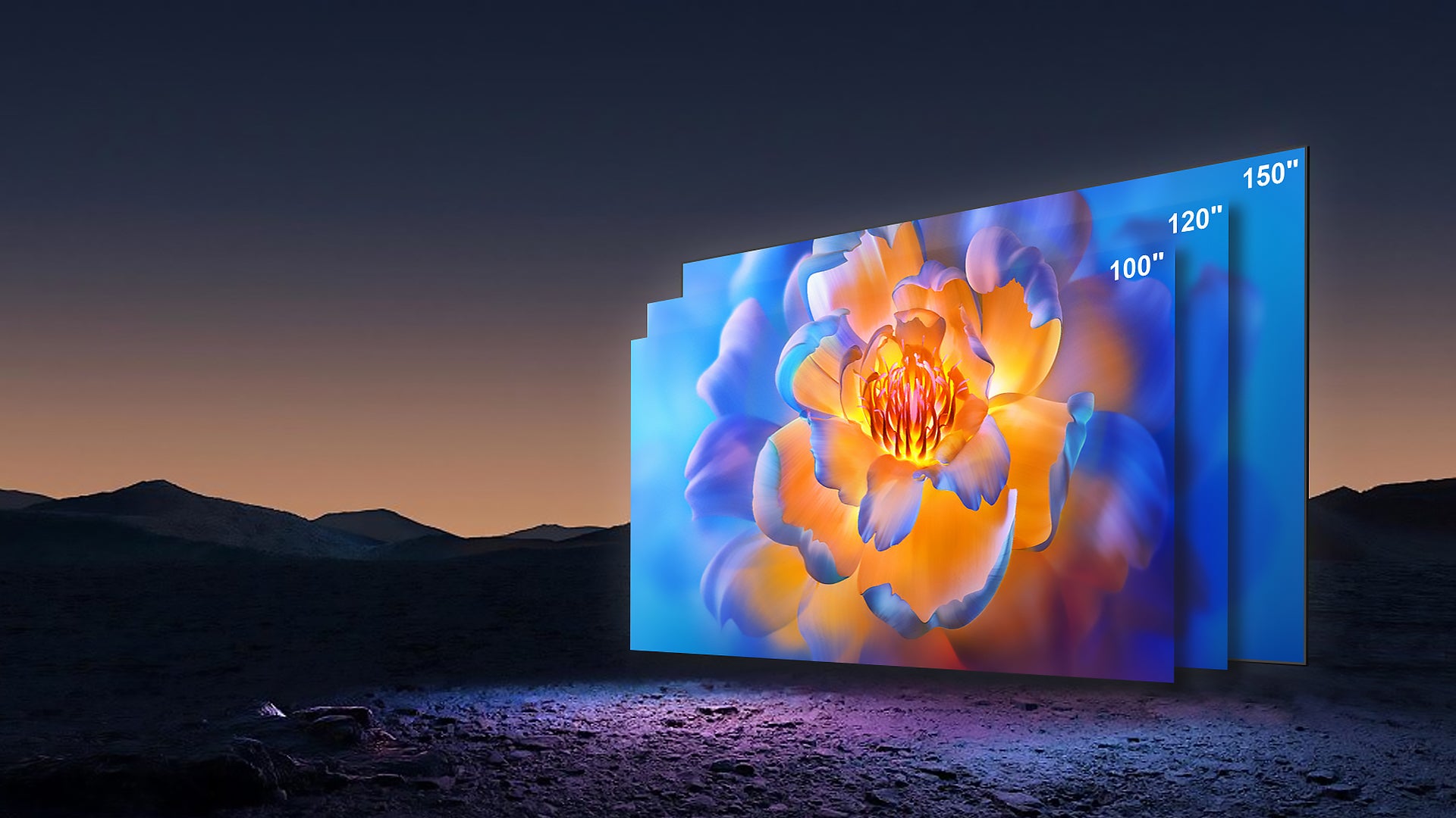 NP Classic 150" ALR Screen: PET Crystal surface optimizes ultra short throw projectors for immersive 4K visuals