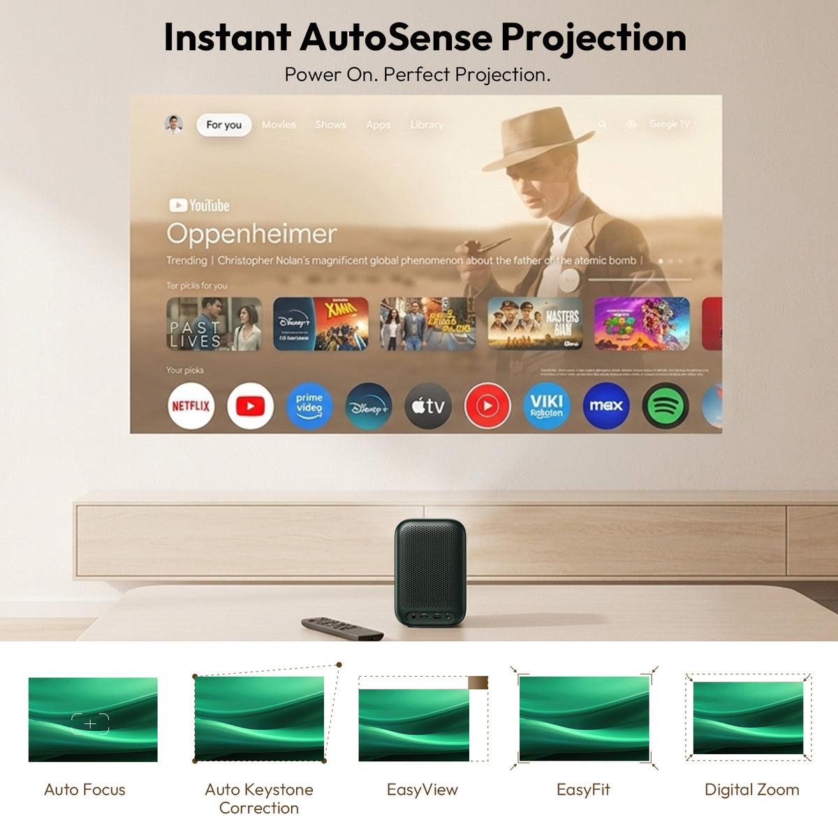 Formovie Xming Page One Google TV LCD Projector 1080P FHD Supported with Certified Netflix