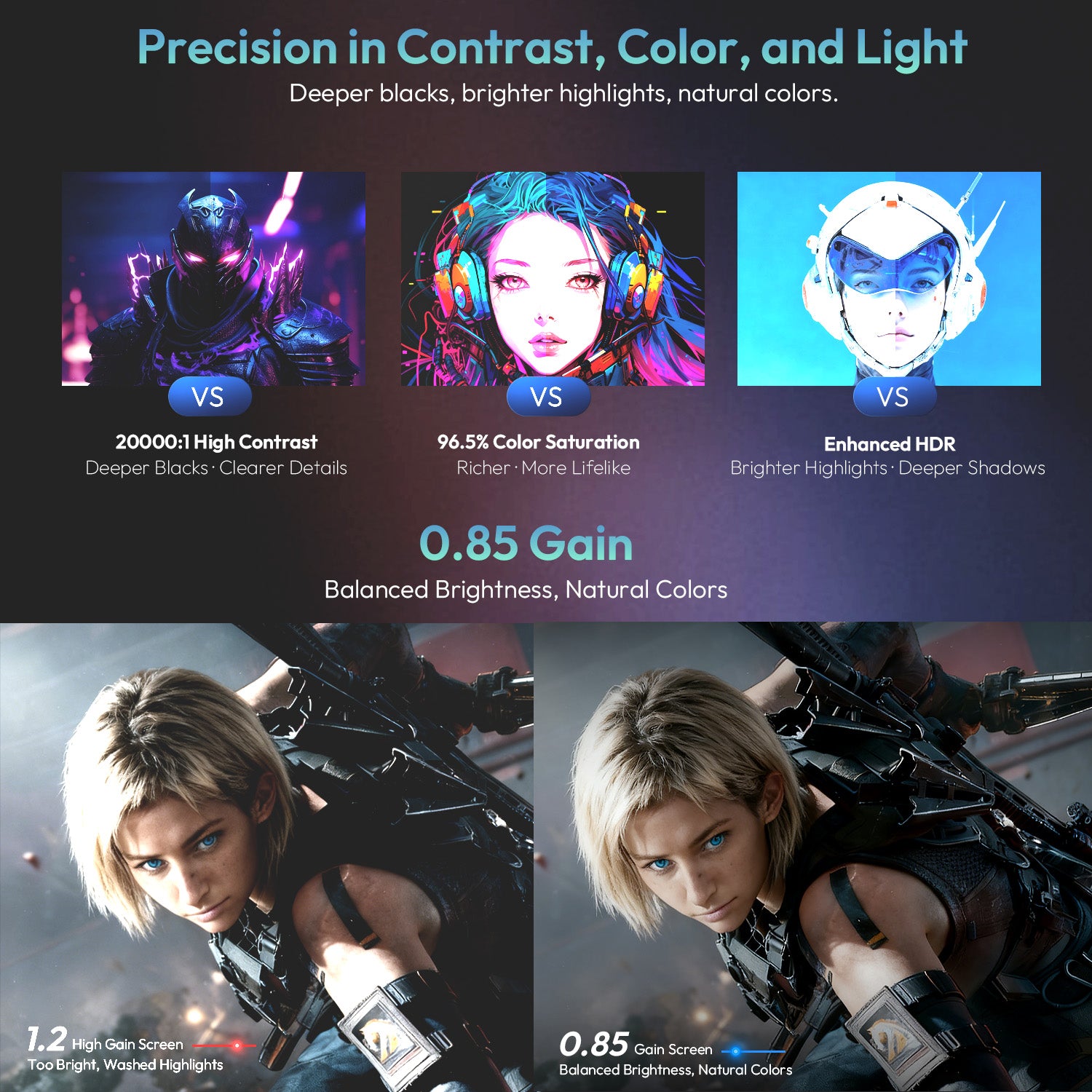 NothingProjector Motorized Floor Rising Ultra-Short-Throw Projection Screen delivers precision in contrast, color, and light, providing an immersive viewing experience.