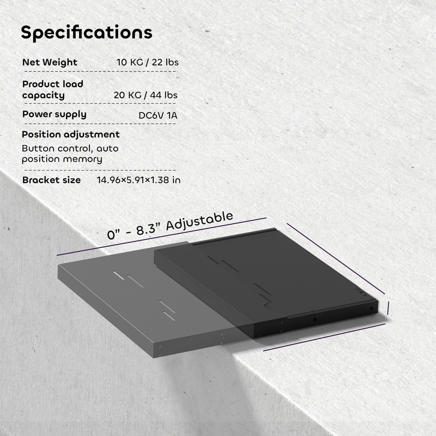Plateau coulissant intelligent pour Ultra Courte Focale Vidéoprojecteur