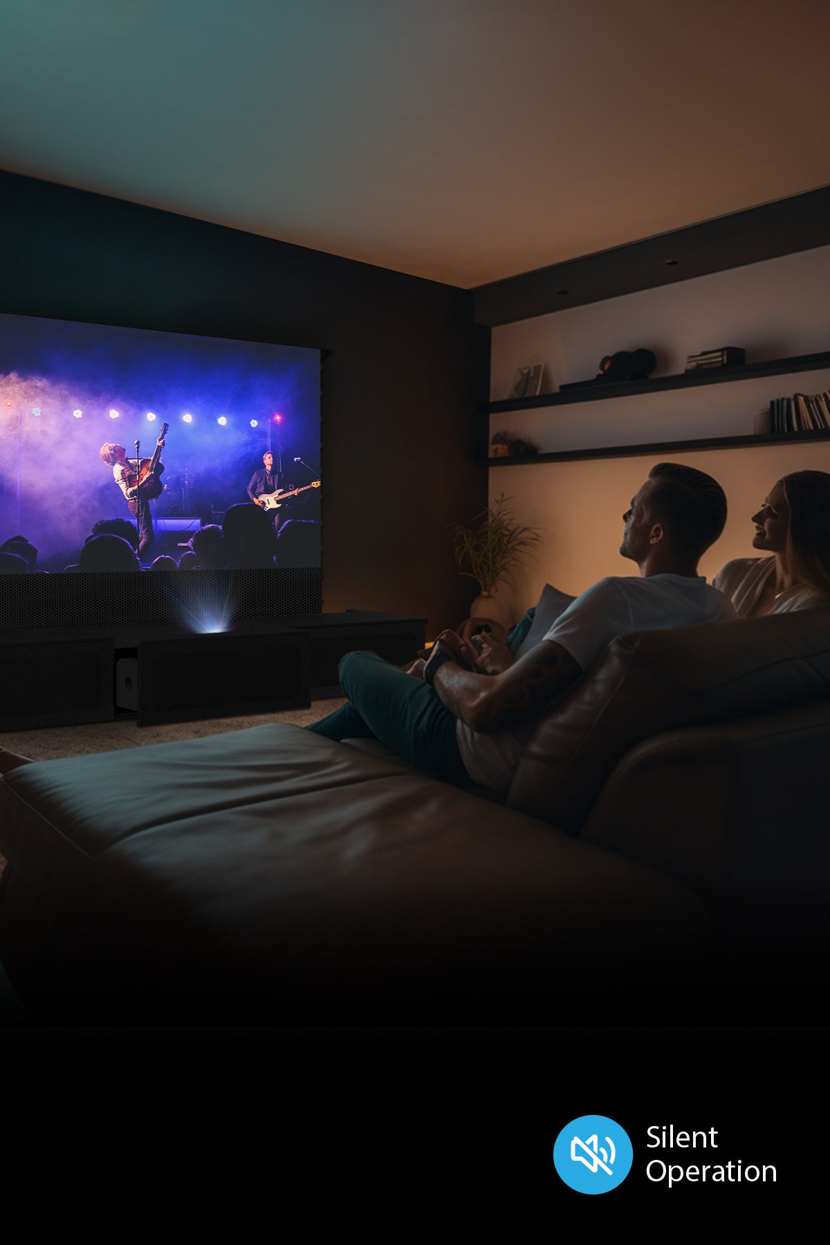 Shore Laser TV cabinet with whisper-quiet motorized adjustments - memorizes viewing preferences for effortless entertainment setups that adapt to your lifestyle