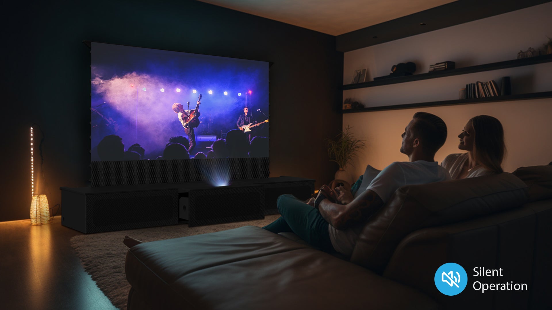 Shore Laser TV cabinet with whisper-quiet motorized adjustments - memorizes viewing preferences for effortless entertainment setups that adapt to your lifestyle